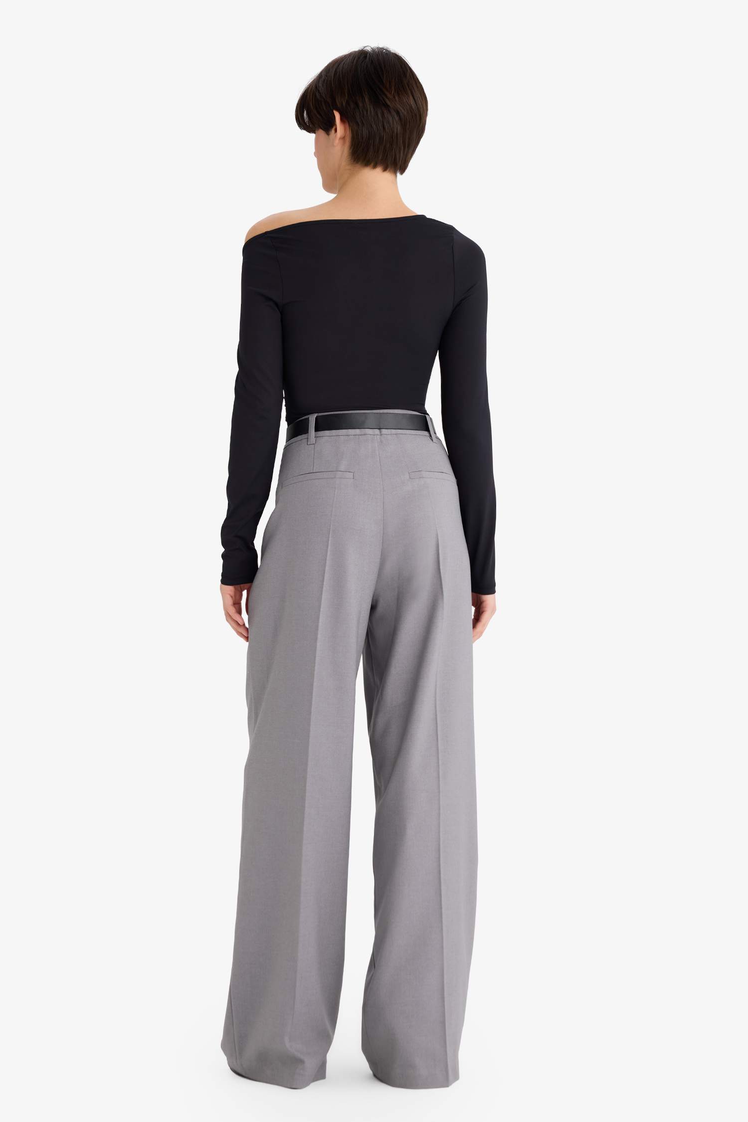 Укороченные брюки (кюлоты) Wide Leg с высокой талией