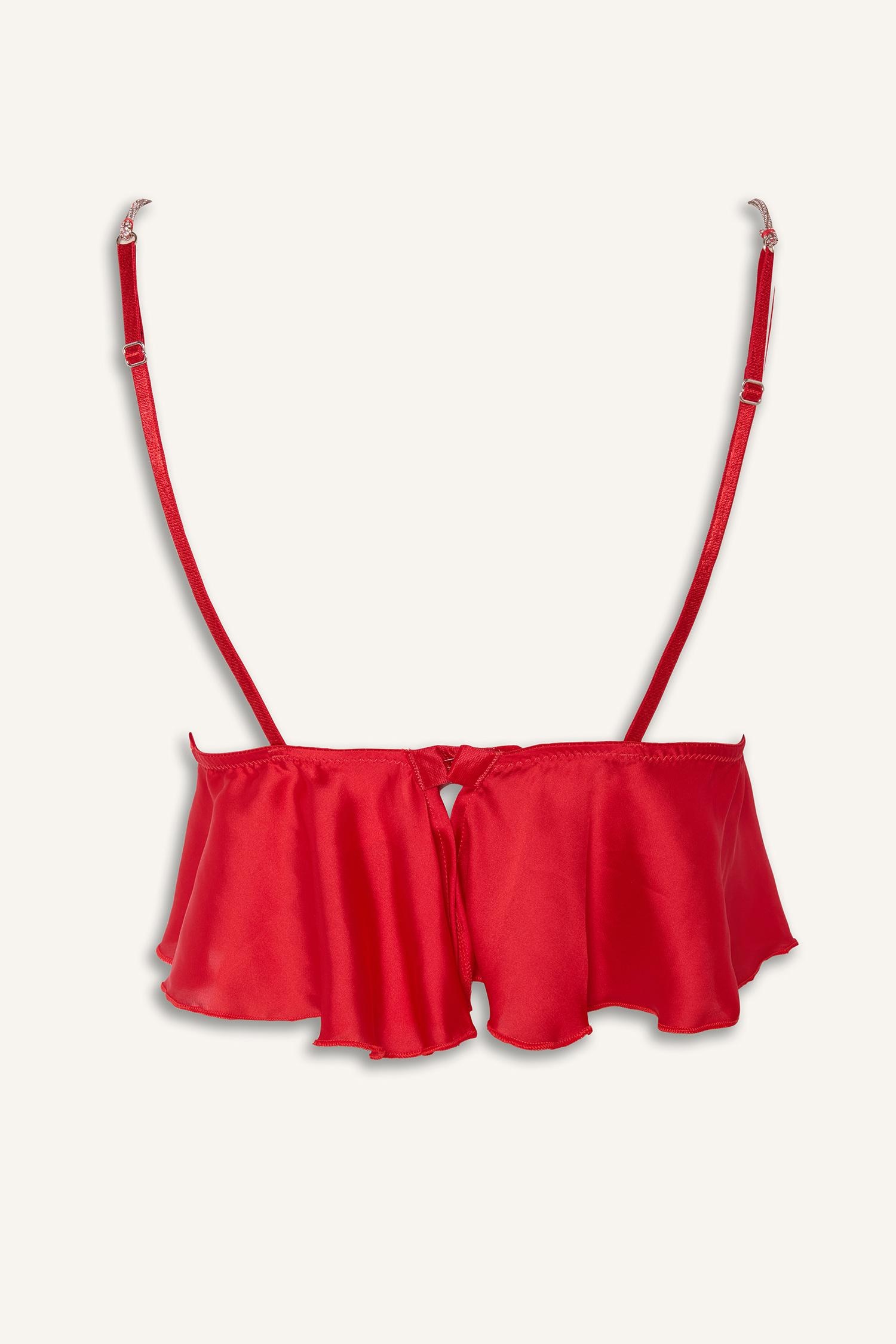 DeFacto Regular Fit Saten Pijama Üst görsel 6