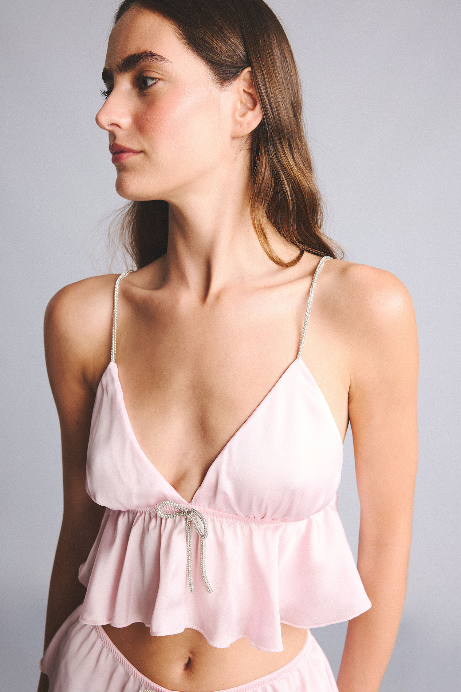 DeFacto Regular Fit Saten Pijama Üst