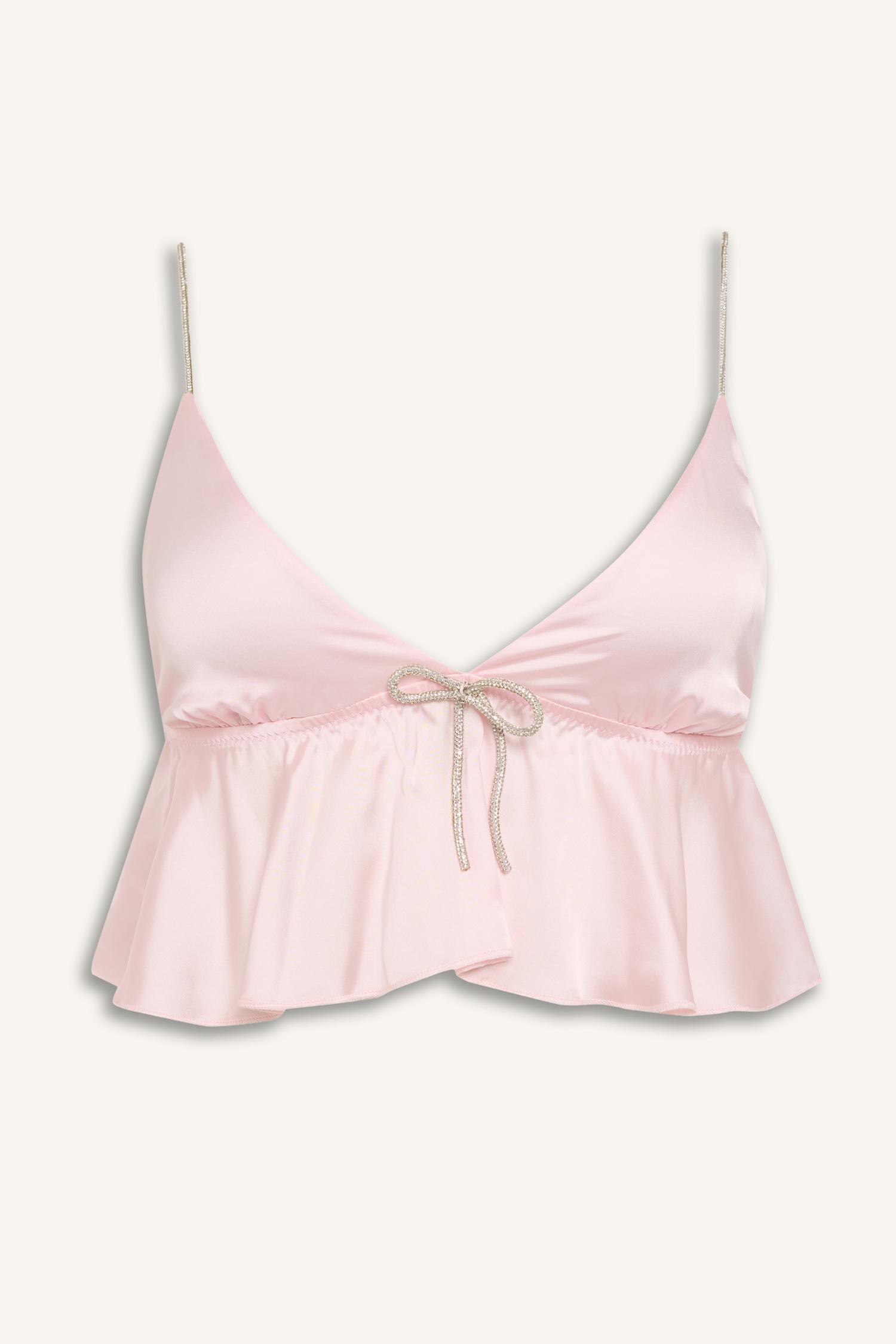 DeFacto Regular Fit Saten Pijama Üst görsel 6