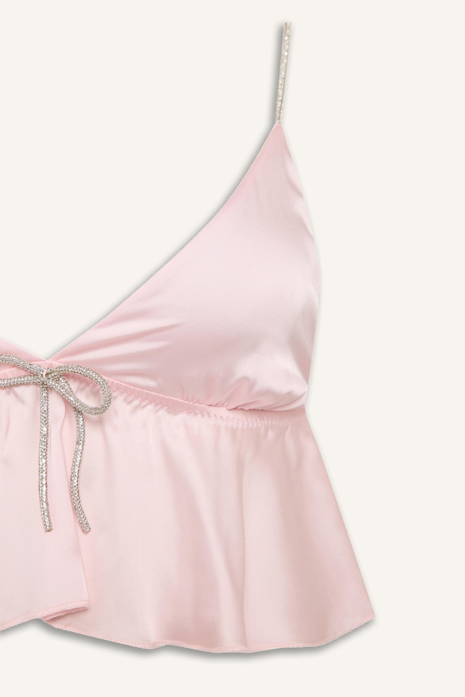DeFacto Regular Fit Saten Pijama Üst görsel 8