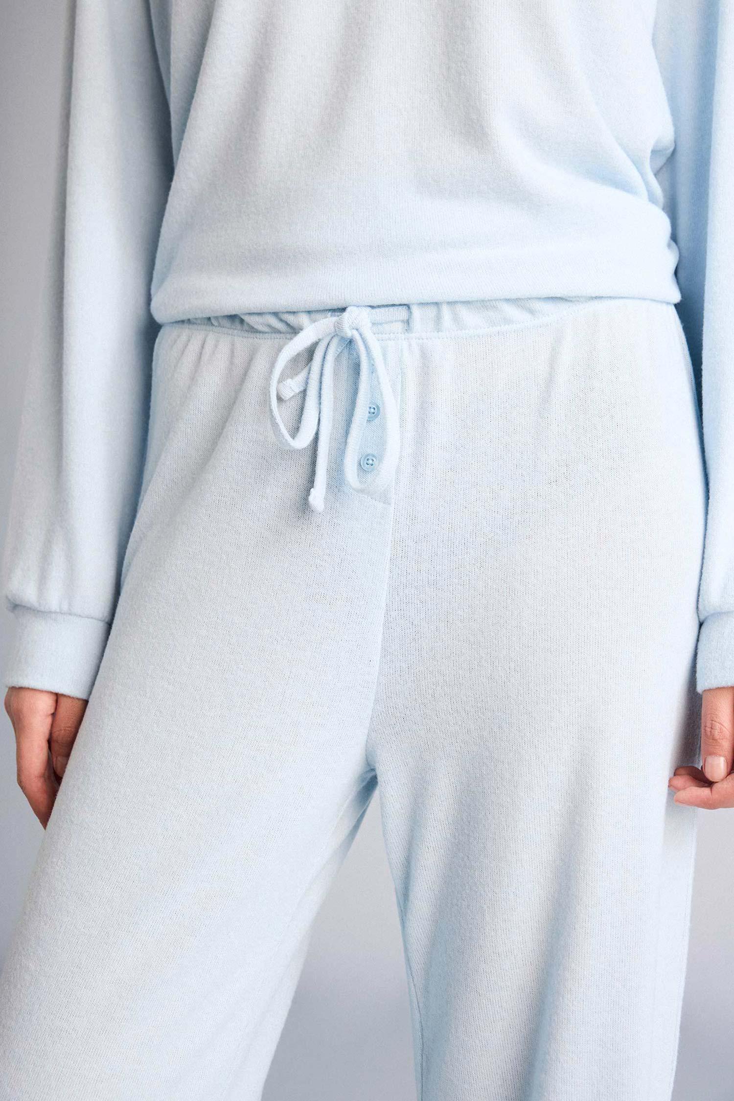 DeFacto Regular Fit Ultra Yumuşak Uzun Kollu Velur Üst Uzun Alt Pijama Takımı görsel 7