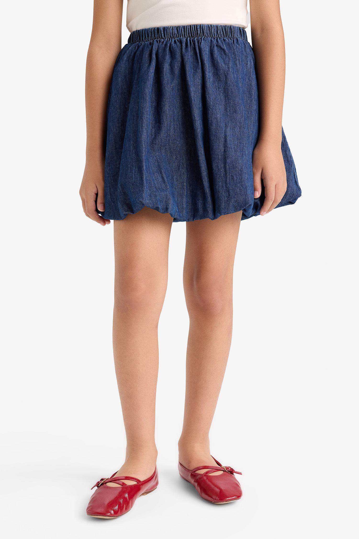 Girl Denim Balloon Fit Skirt