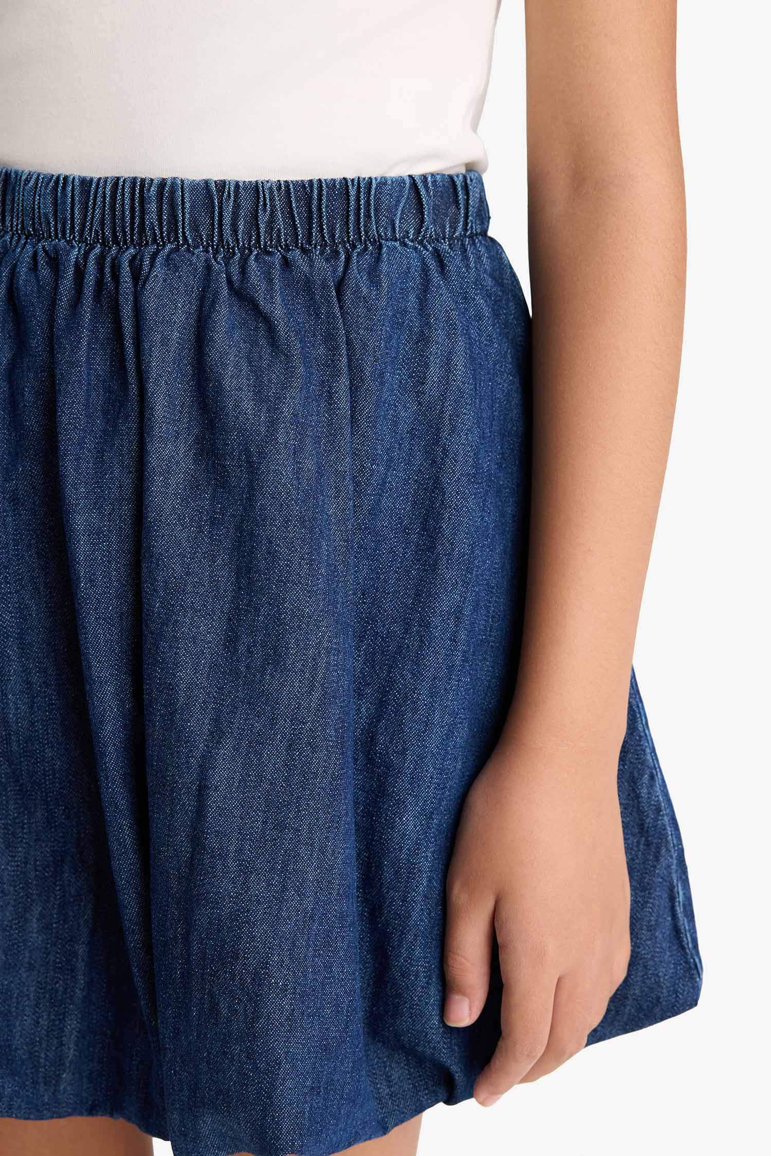 Girl Denim Balloon Fit Skirt