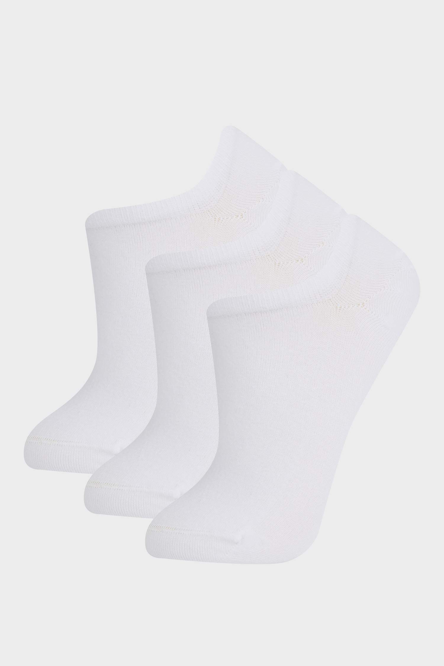 Woman Basic 3 piece Cotton Step Socks
