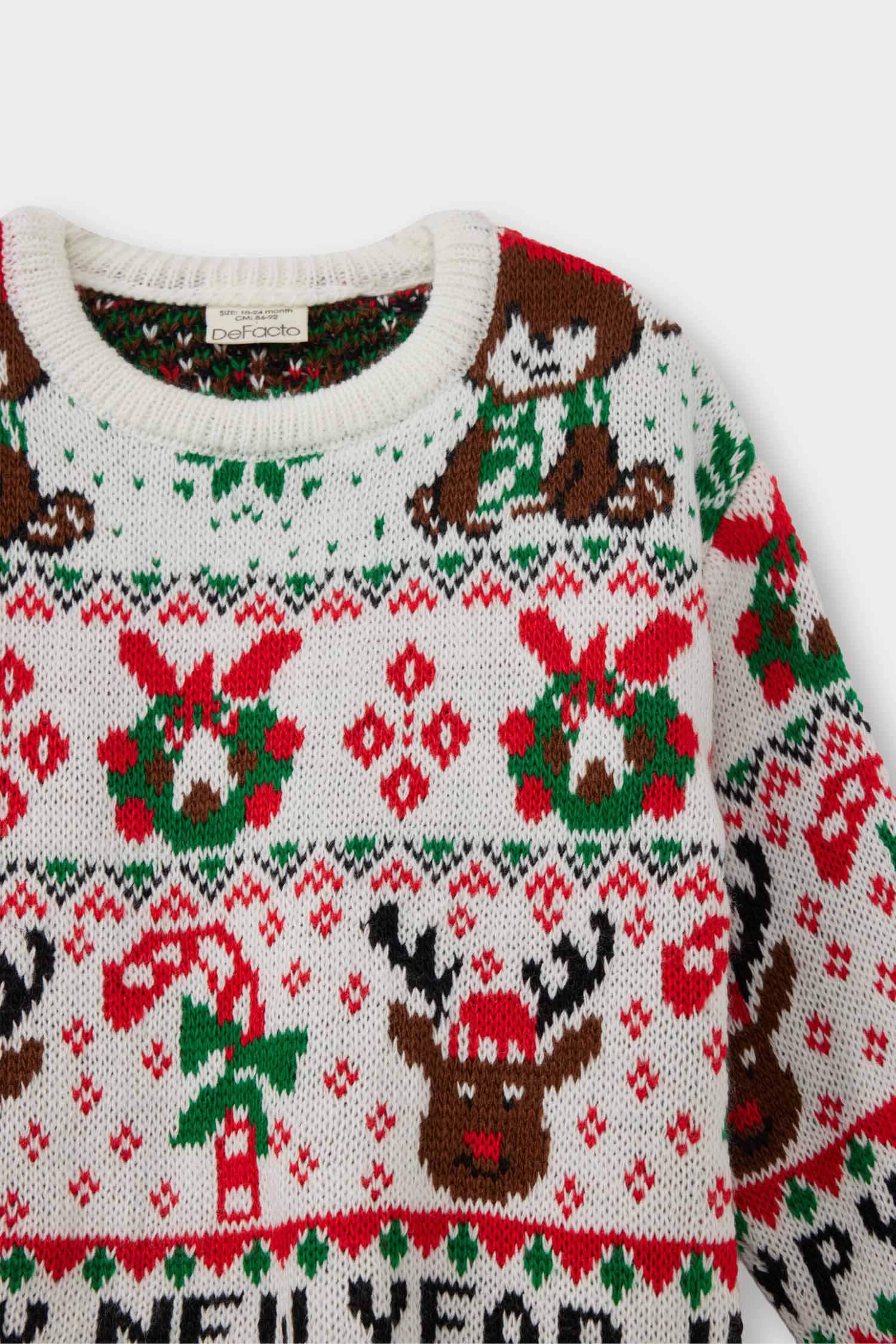 بلوفر بيبي بناتي قصة عادية بطبعة كريسماس