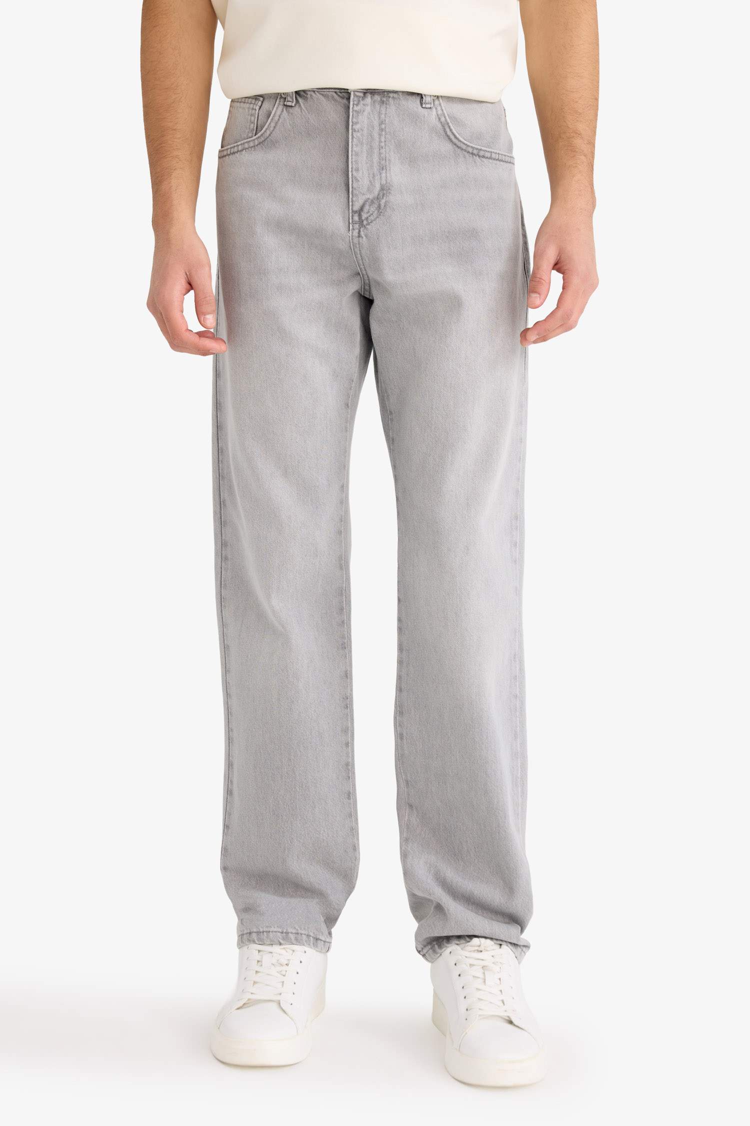 Straight Fit Regular Hem Trousers