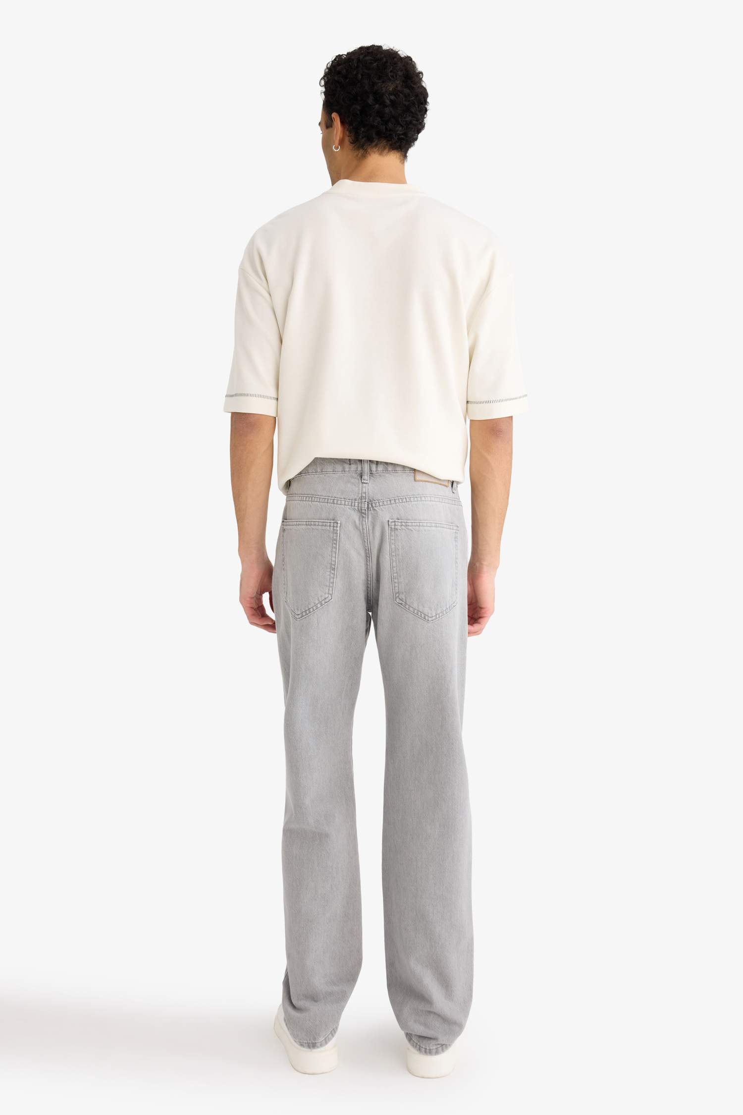 Straight Fit Regular Hem Trousers