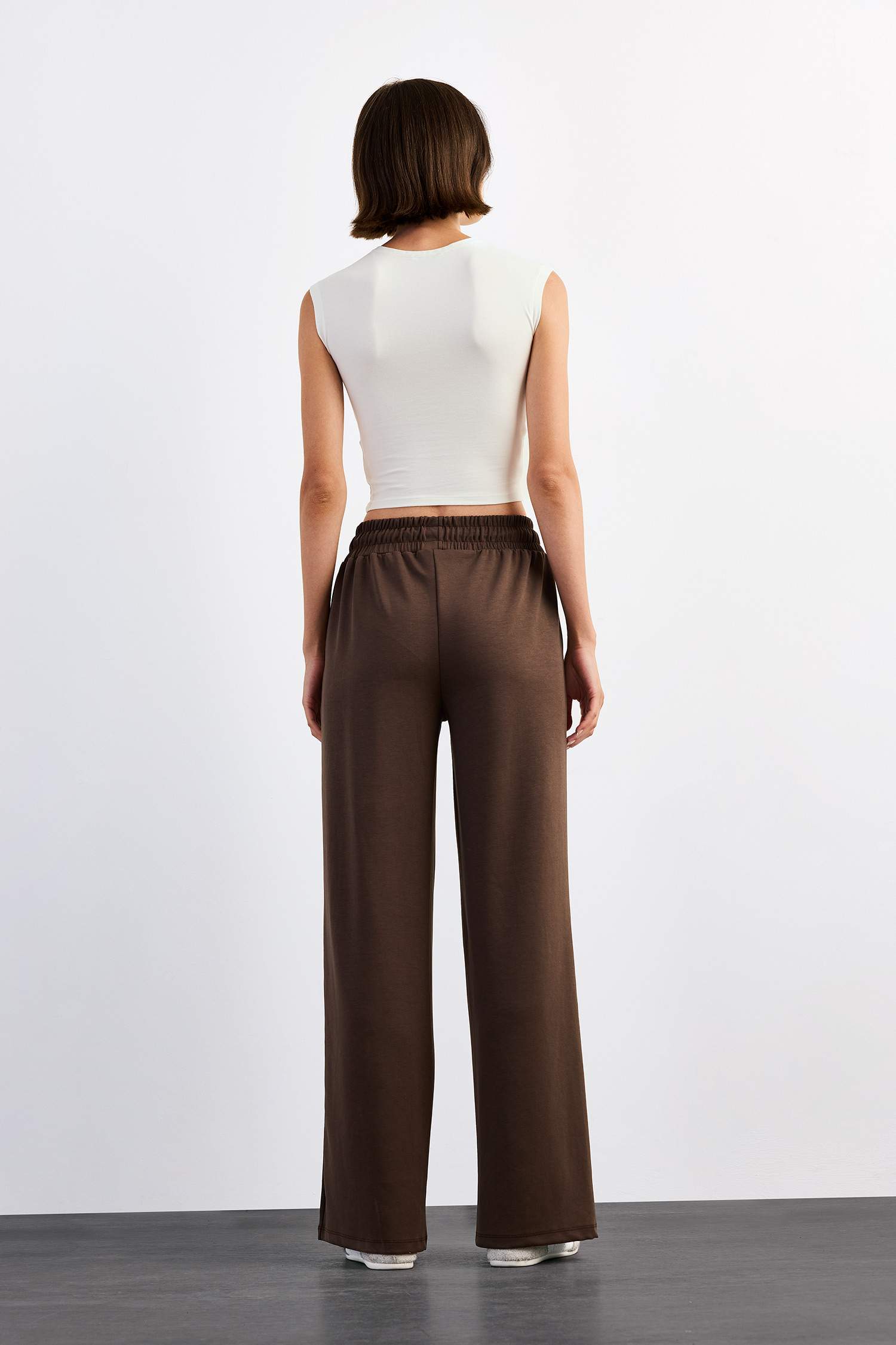 Relax Fit Normal Bel Düz Paça Modal Pantolon