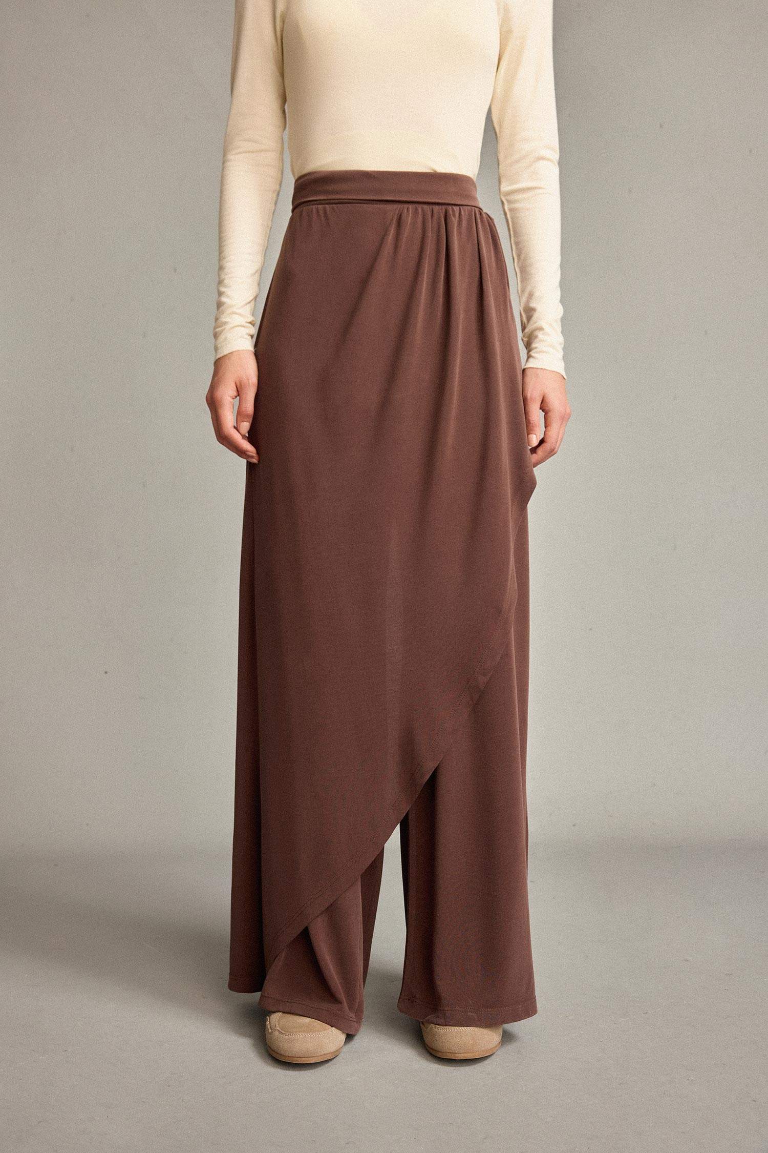 Relax Fit Normal Bel Düz Paça Modal Pantolon