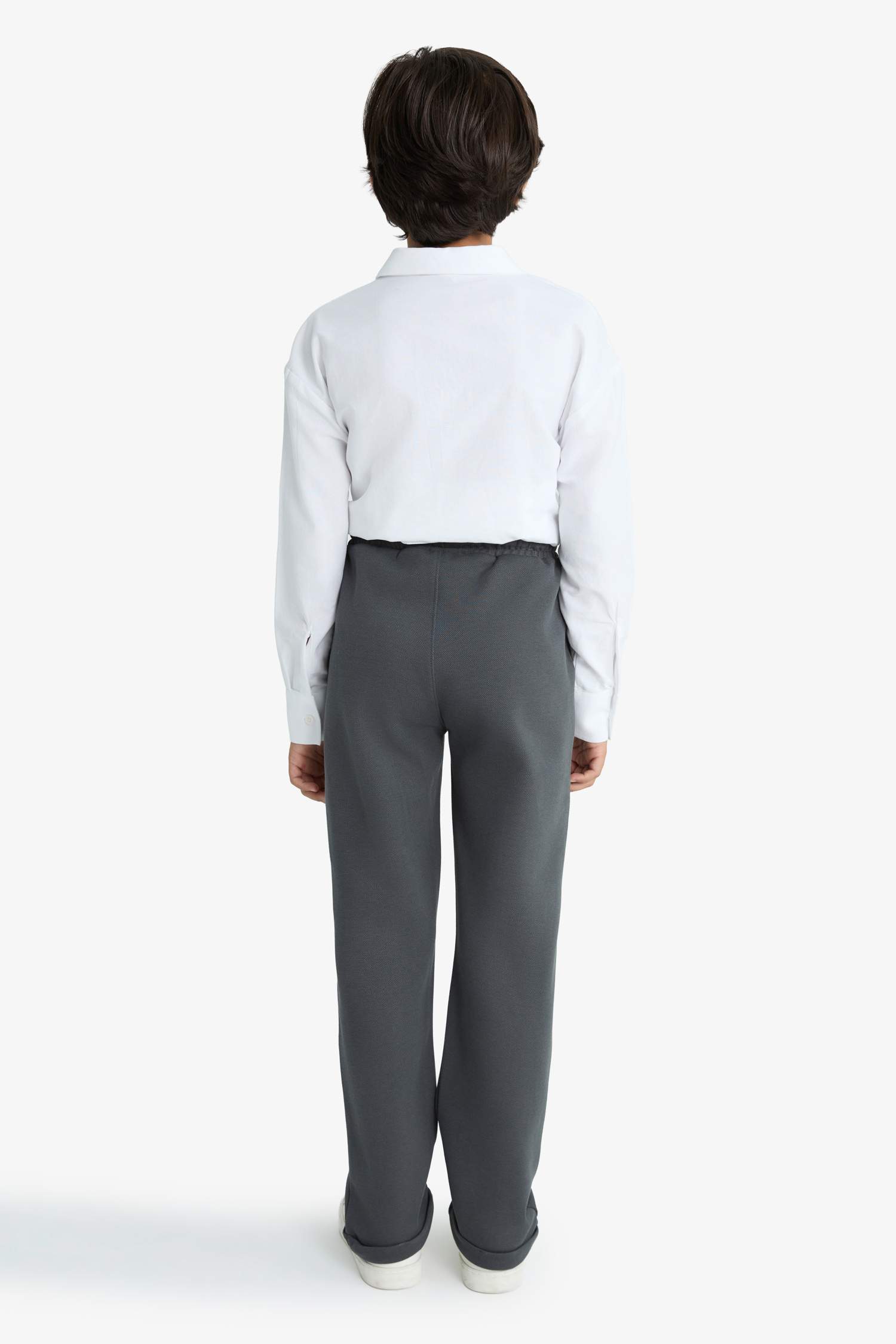 Boy Elastic Waist Straight Leg Pique Sweatpants