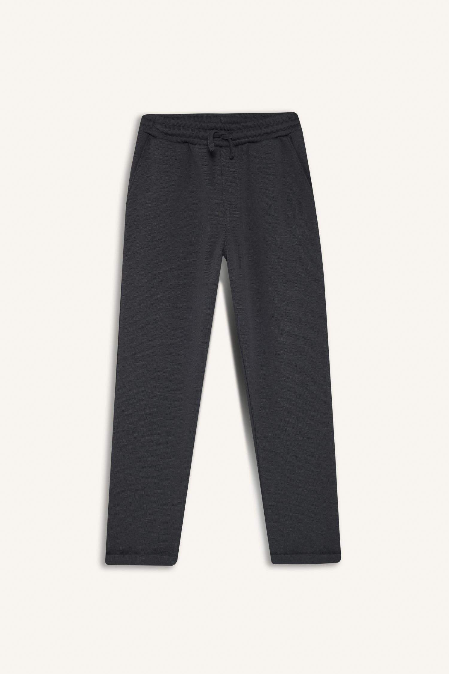 Boy Elastic Waist Straight Leg Pique Sweatpants