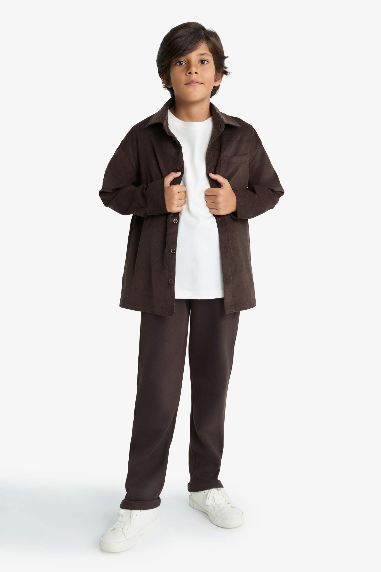 Erkek Çocuk Beli Lastikli Düz Paça Pike Eşofman Altı