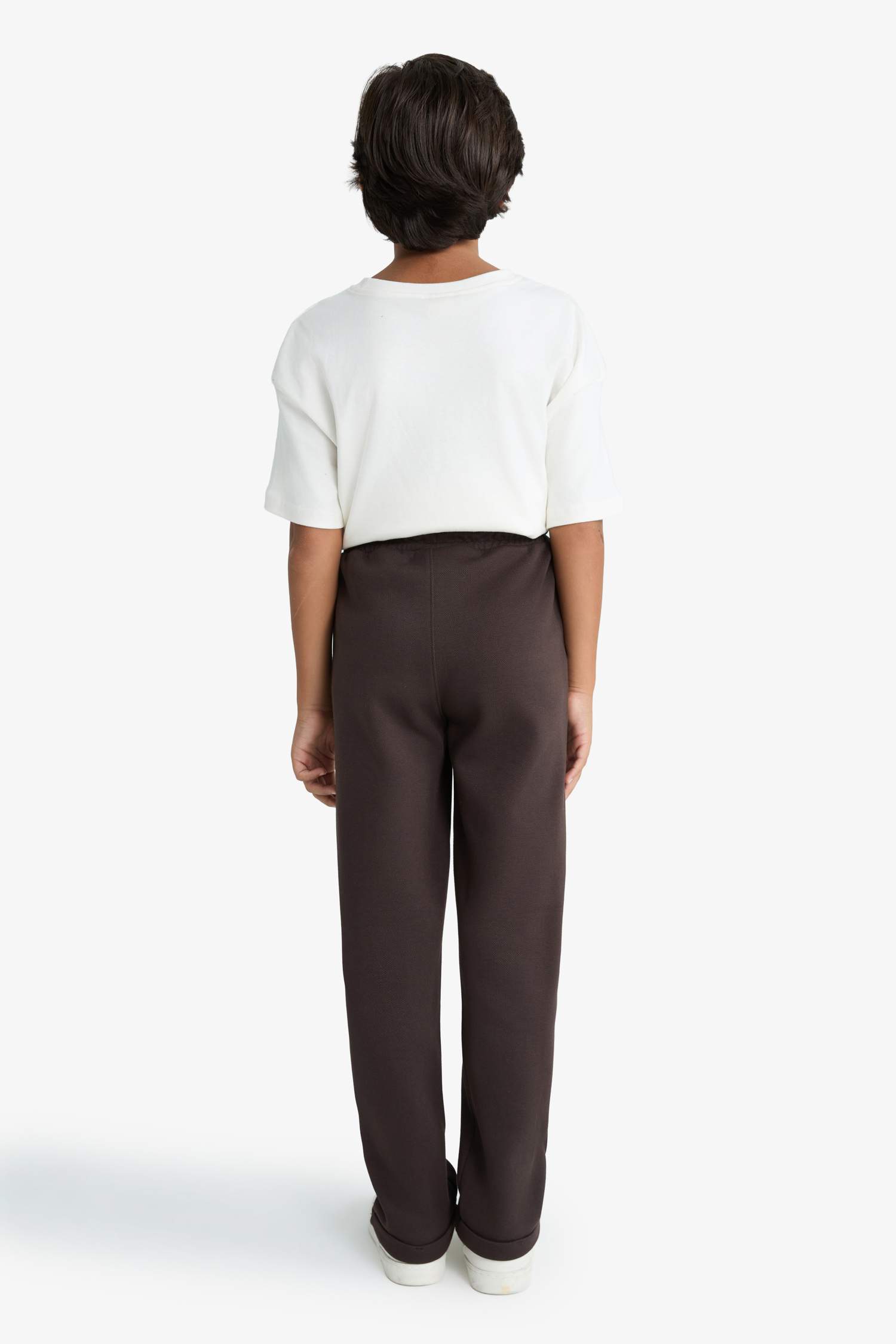 Erkek Çocuk Beli Lastikli Düz Paça Pike Eşofman Altı