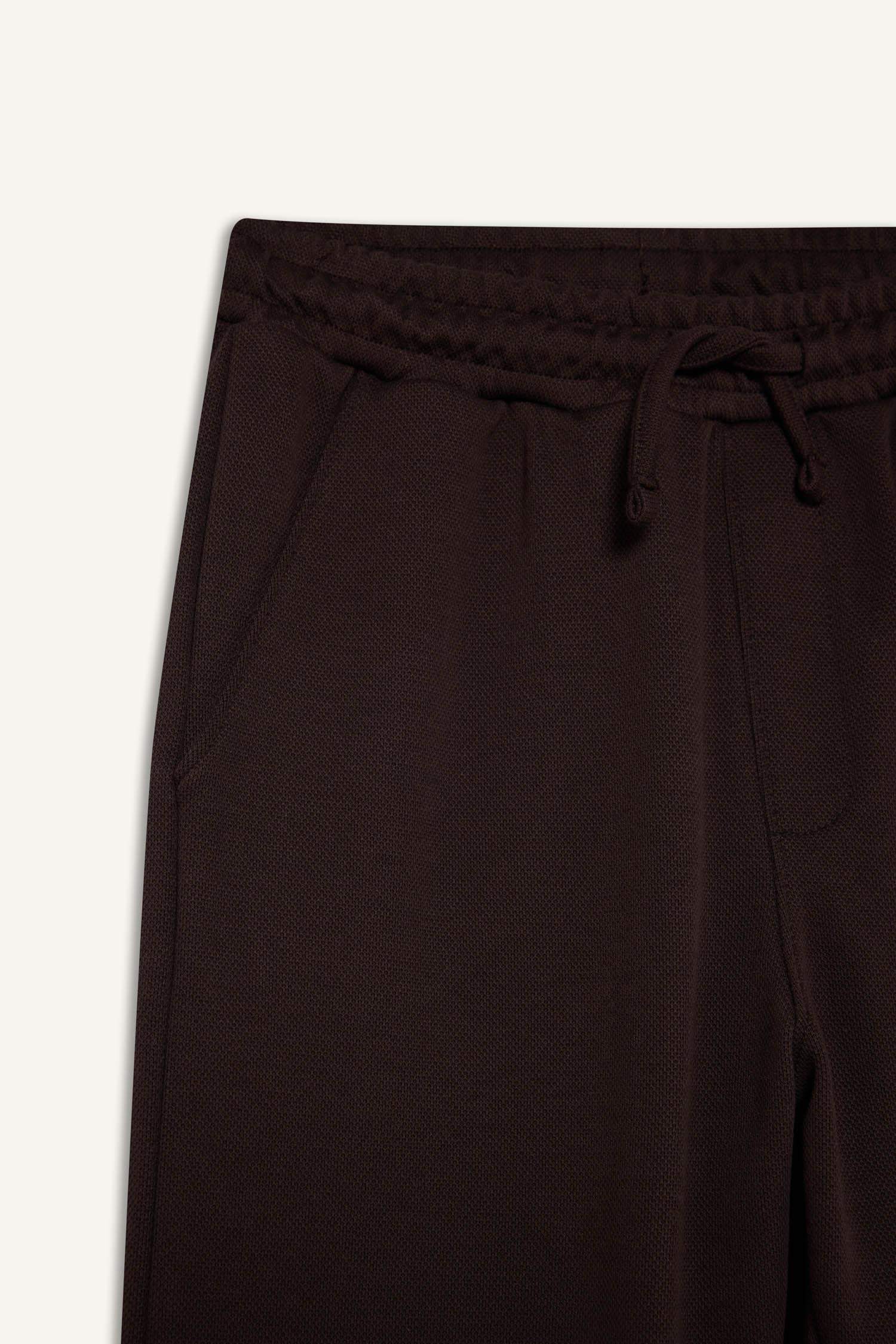 Erkek Çocuk Beli Lastikli Düz Paça Pike Eşofman Altı