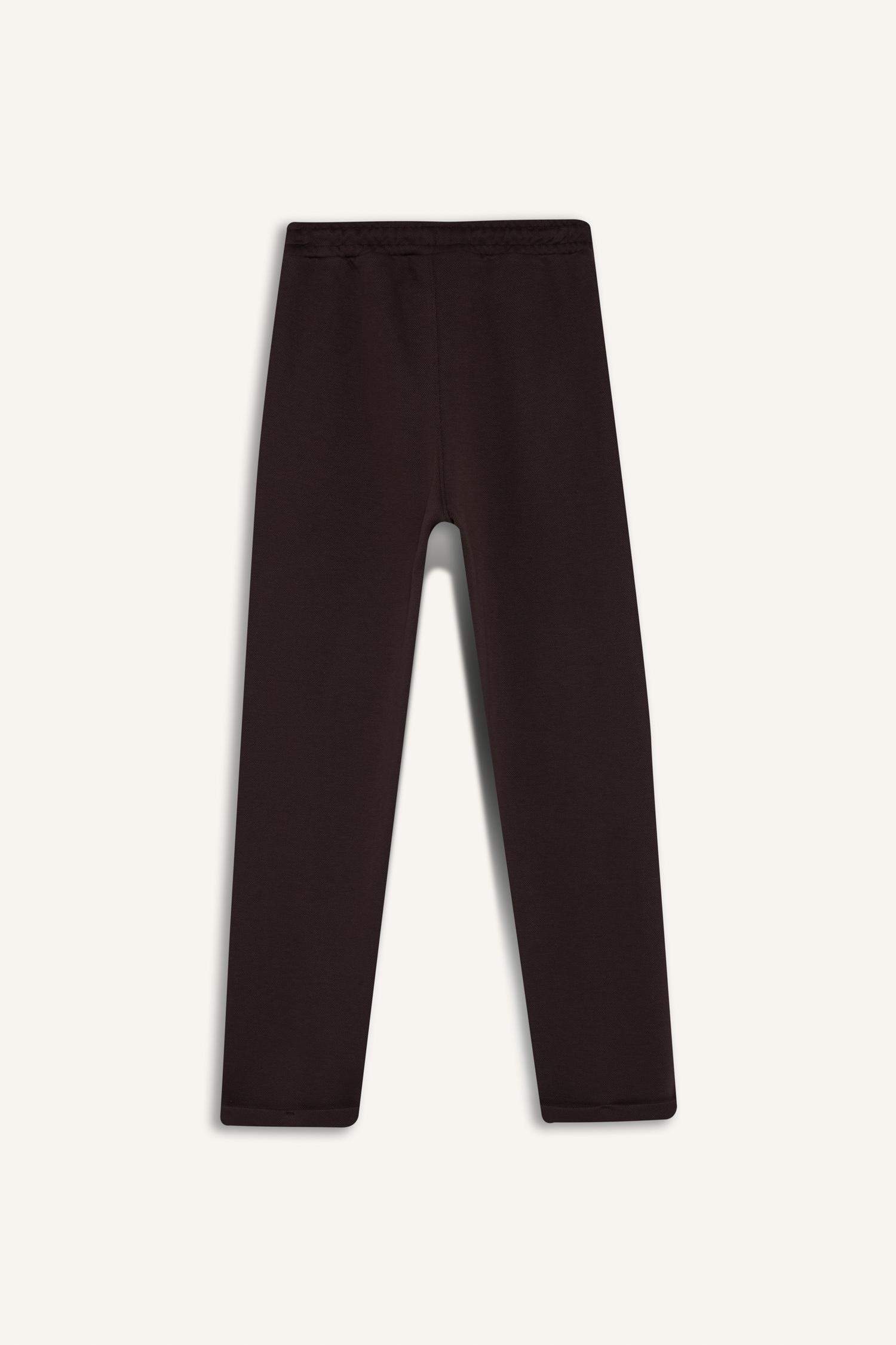 Erkek Çocuk Beli Lastikli Düz Paça Pike Eşofman Altı