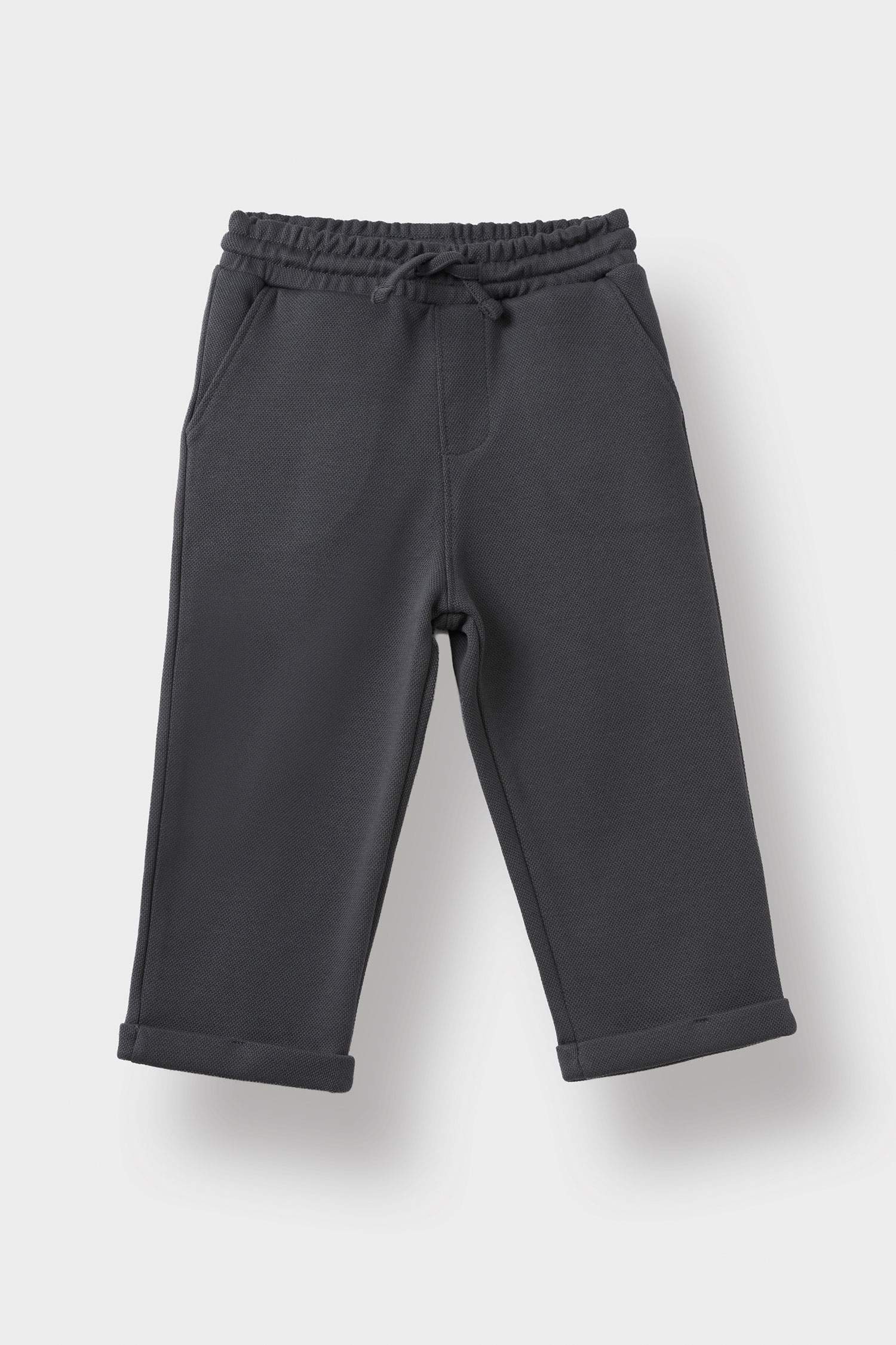 Baby Boy Regular Fit Elastic Waist Pique Trousers