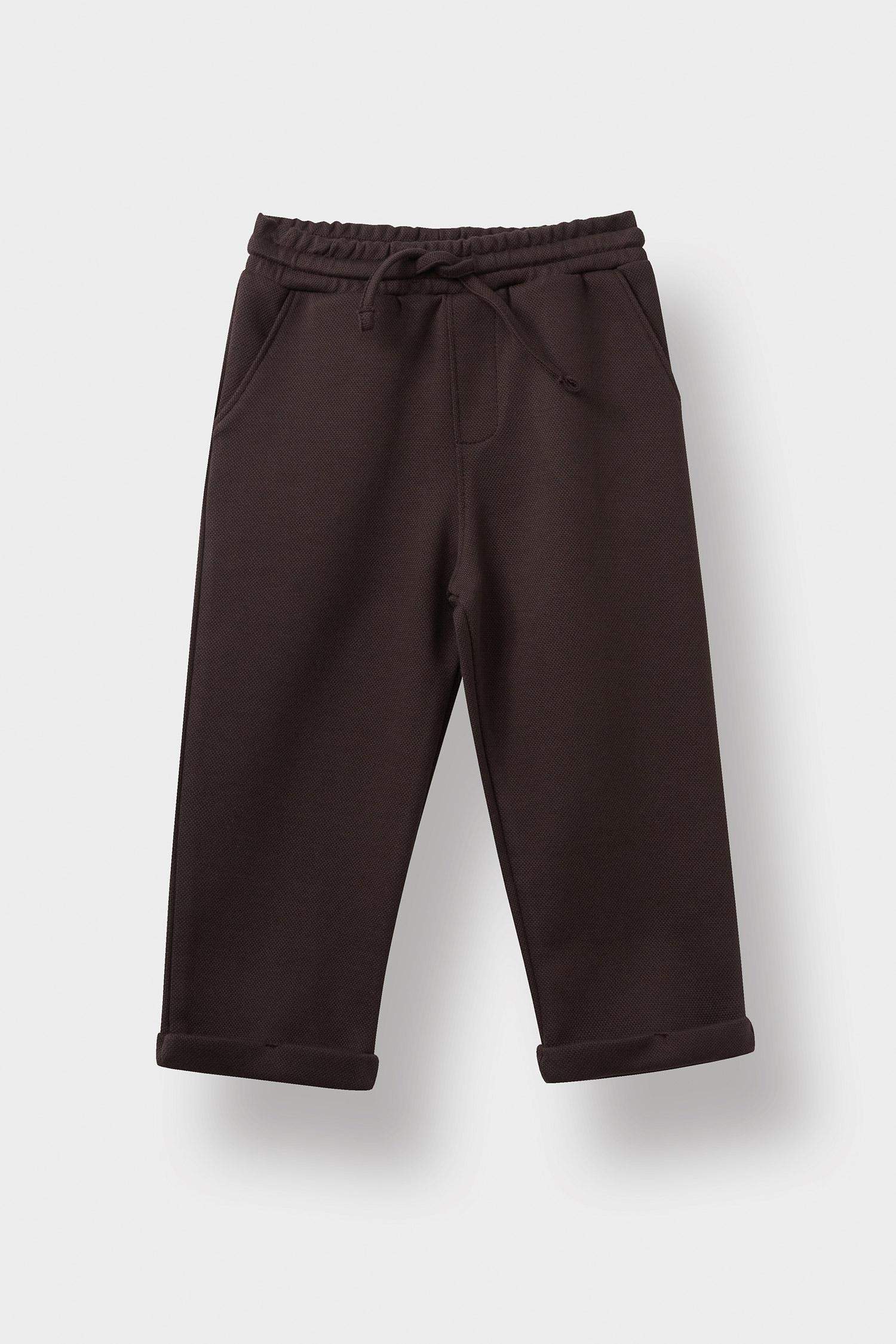 Baby Boy Regular Fit Elastic Waist Pique Trousers