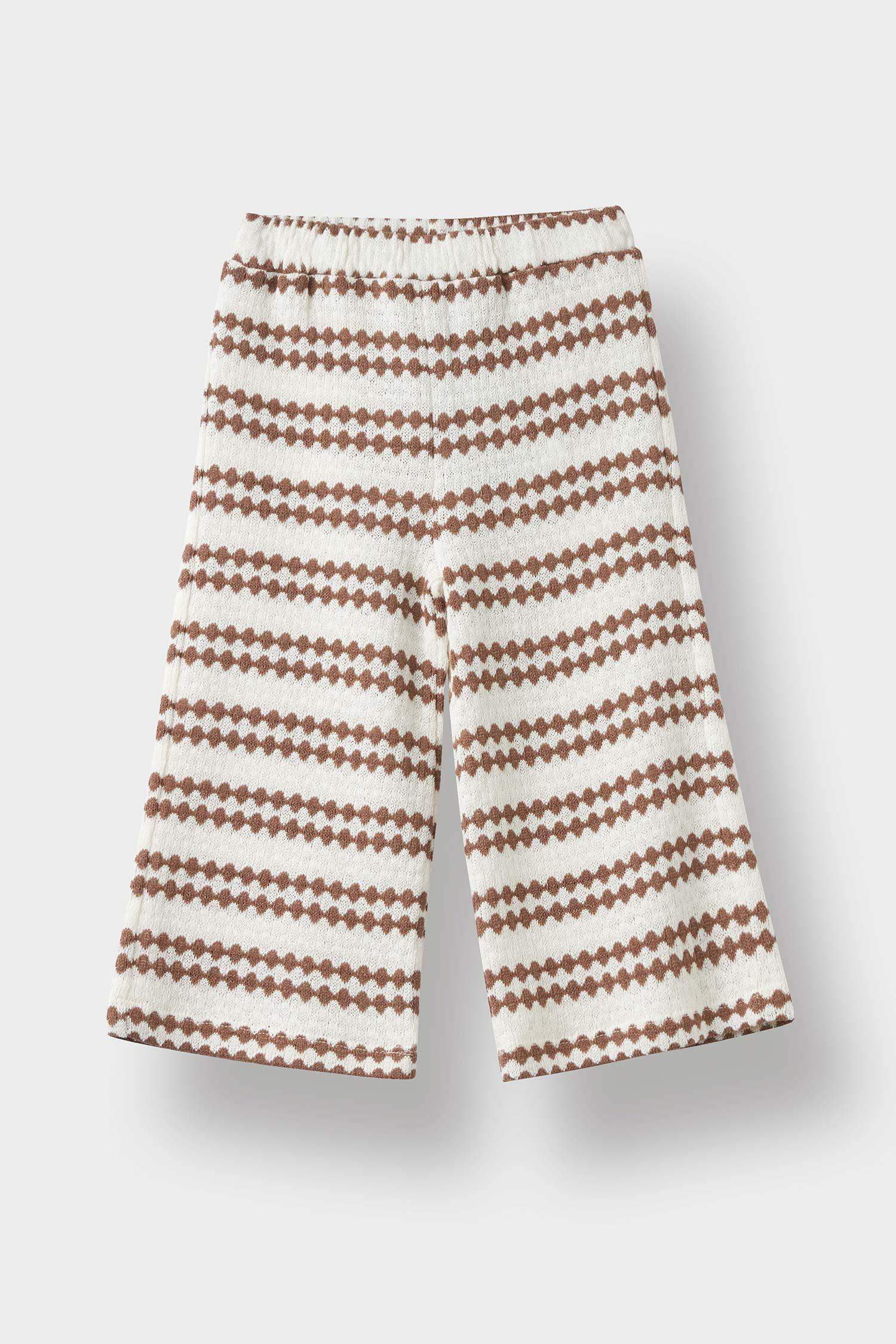 Kız Bebek Wide Leg Geniş Paça Beli Lastikli Pantolon