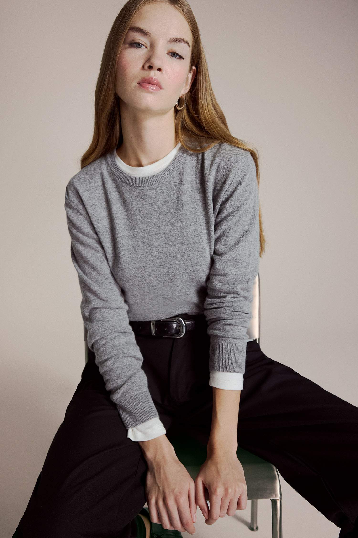 Regular Fit Crew Neck Knitwear Pullover