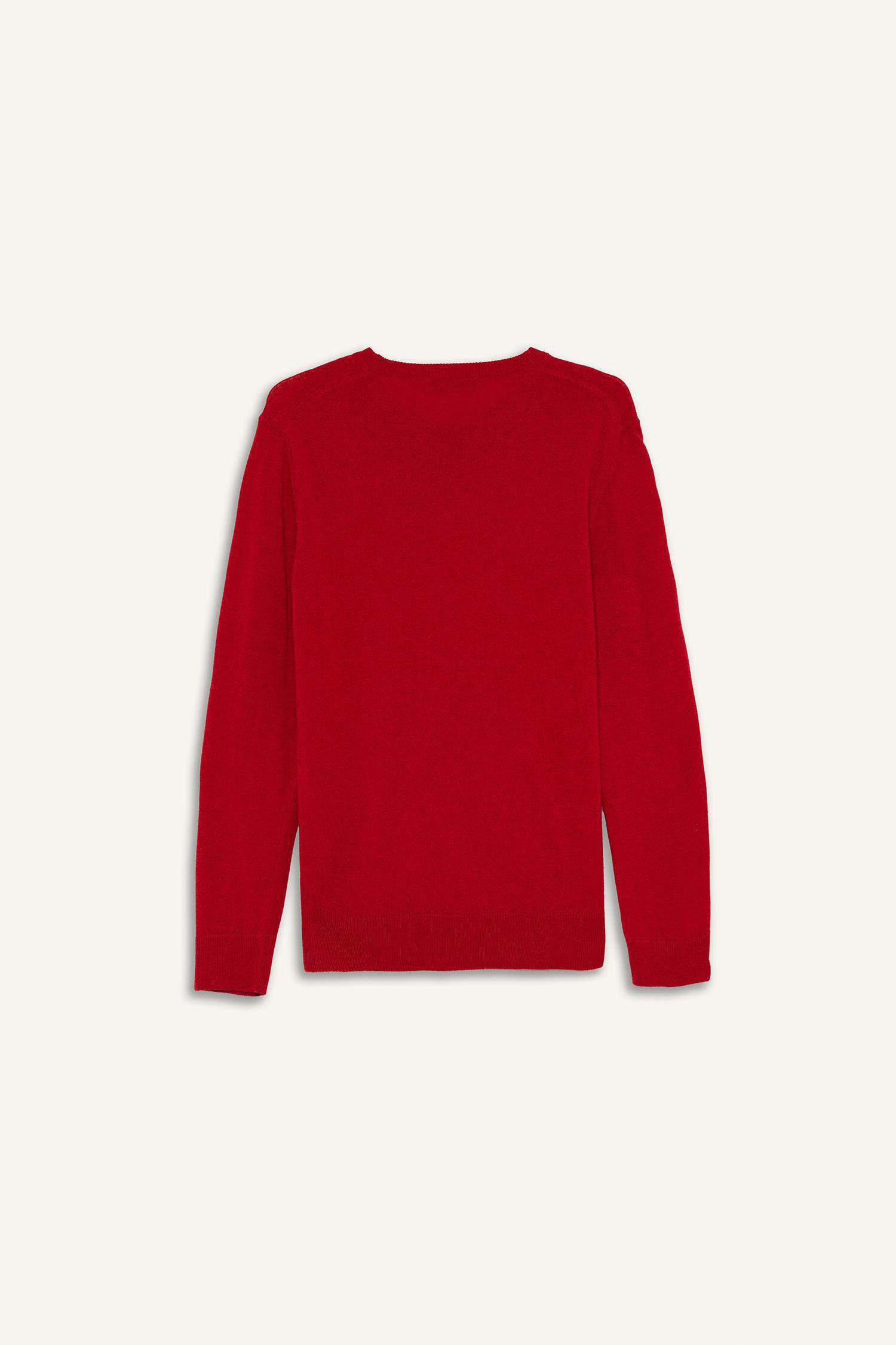 Yün Karışımlı Bisiklet Yaka Triko Kazak