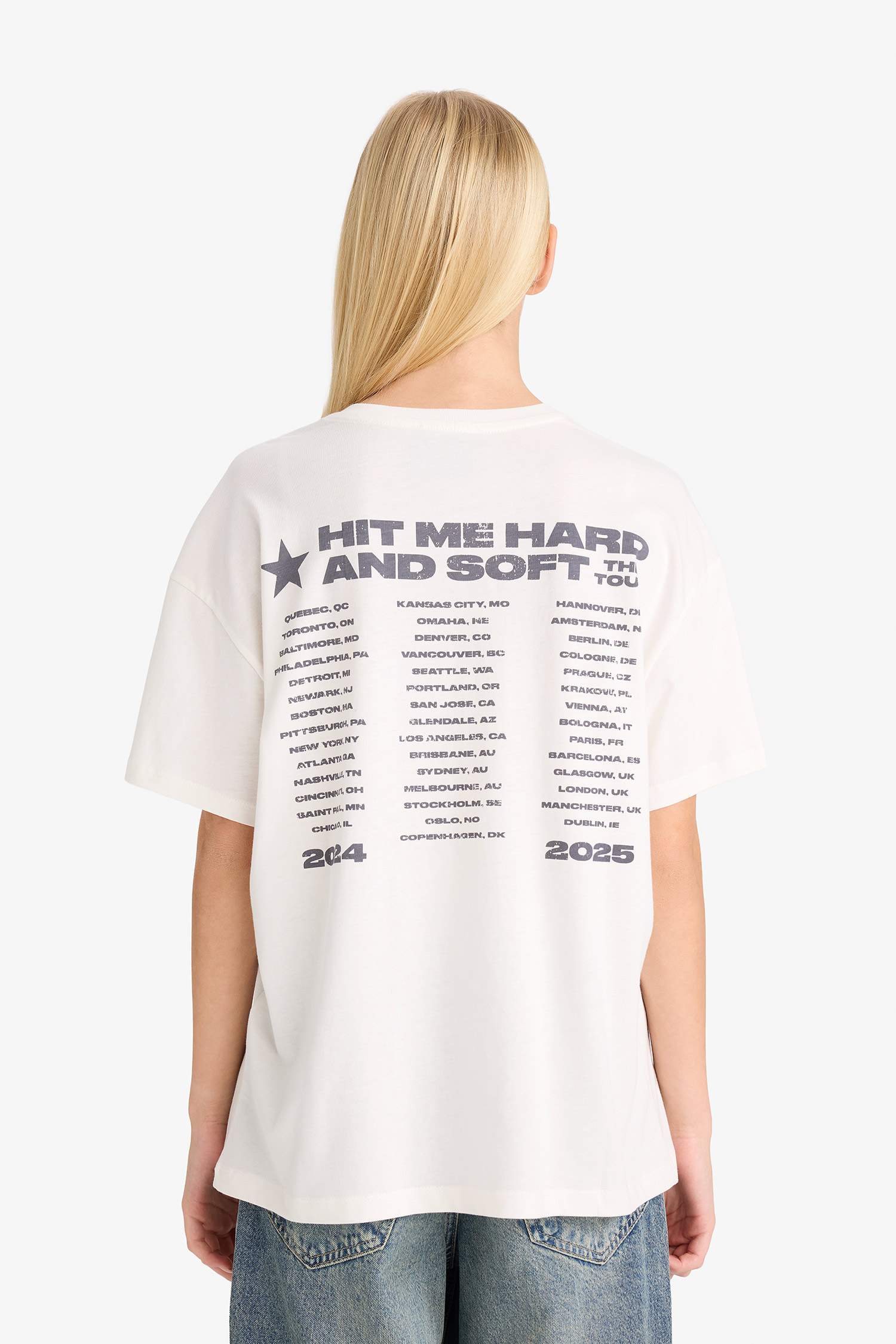 Coool Billie Eilish Oversize Geniş Kalıp Sırt Baskılı Kısa Kollu Tişört