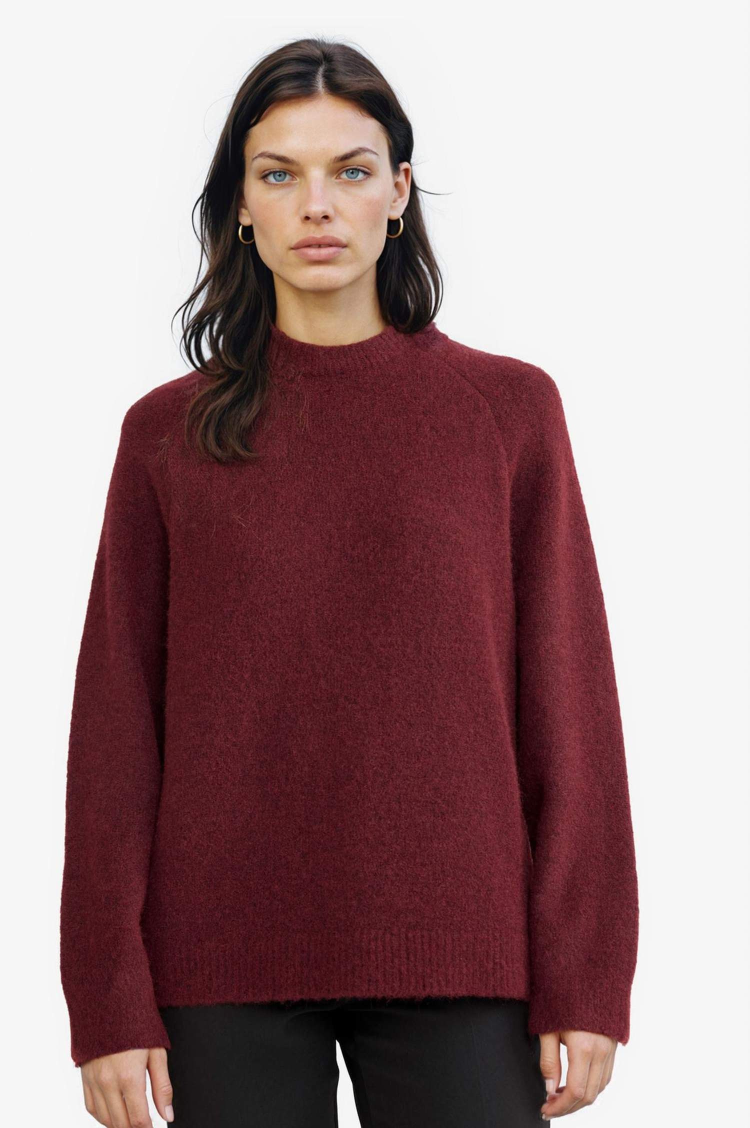 Yün Karışımlı Bisiklet Yaka Kalın Triko Kazak