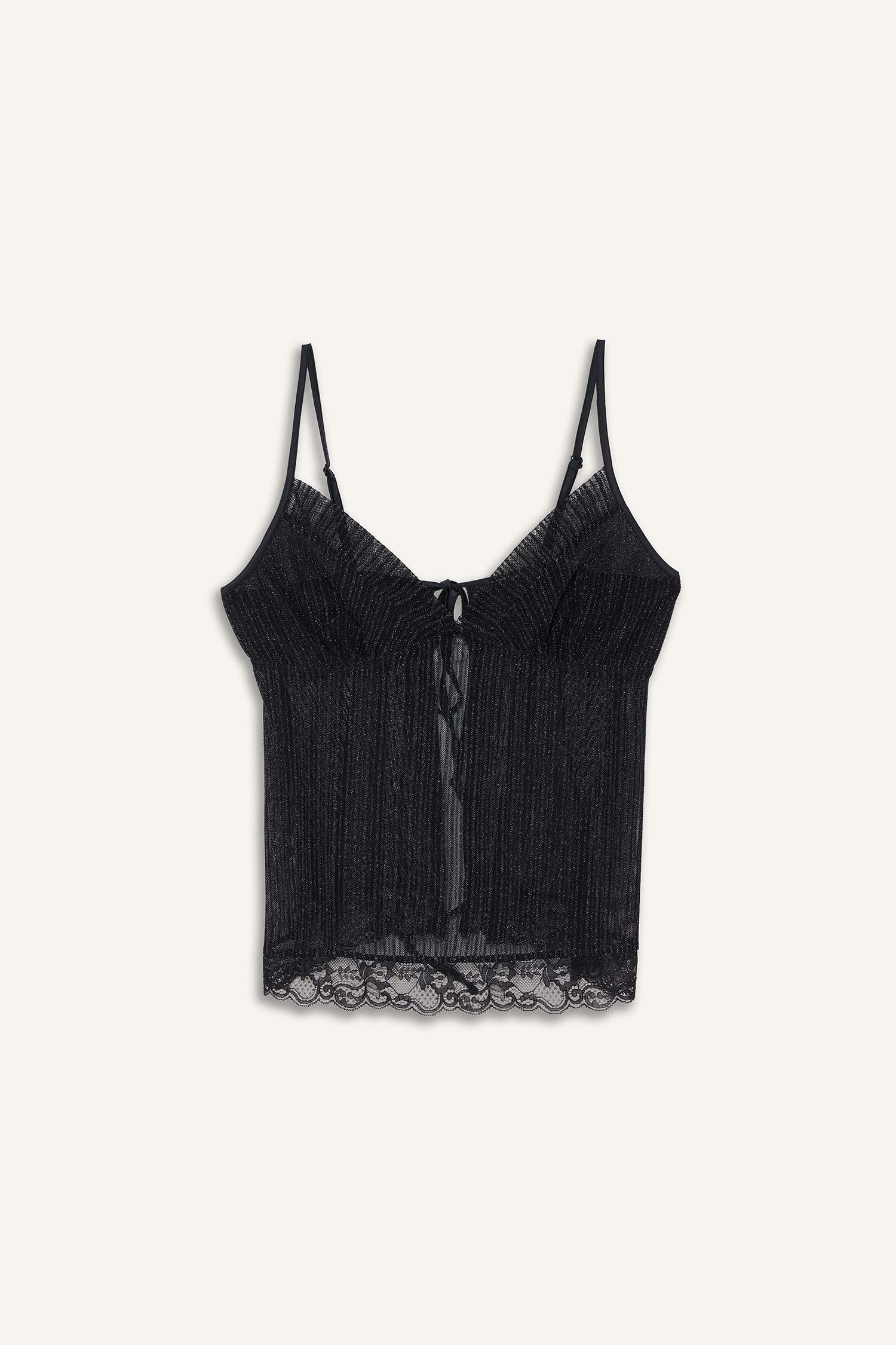 سيت شيفون قصة عادية بحمالات - قطعتين