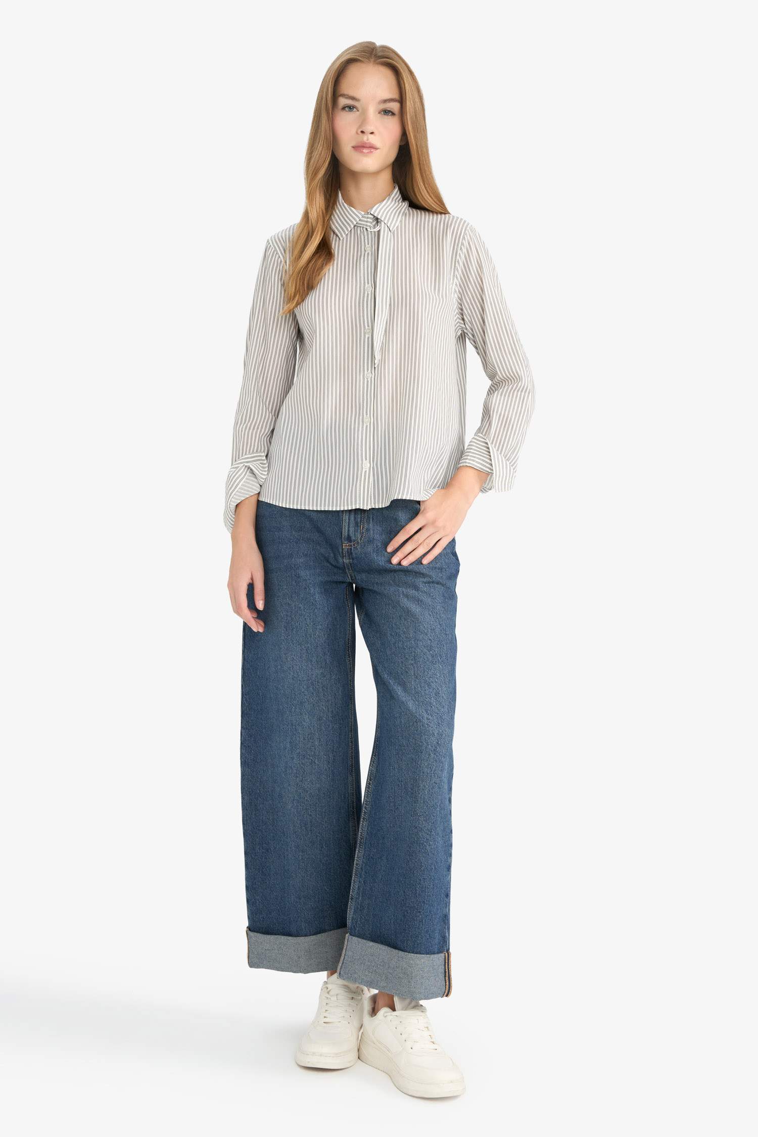 Chemise bengaline à manches longues Coupe régulière