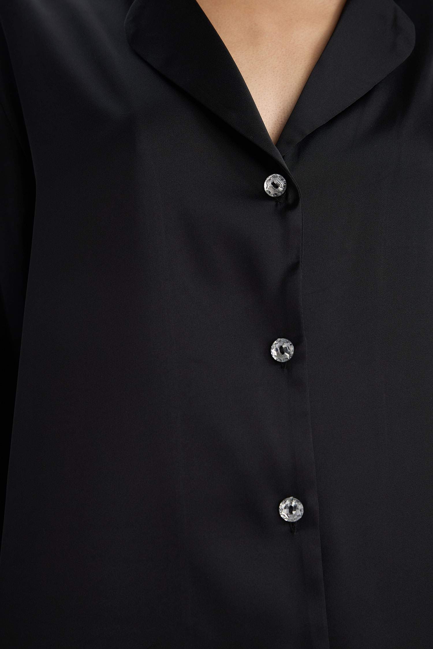 Pijama Takımı Regular Fit Saten Uzun Kollu Üst Uzun Alt-Fall in Love