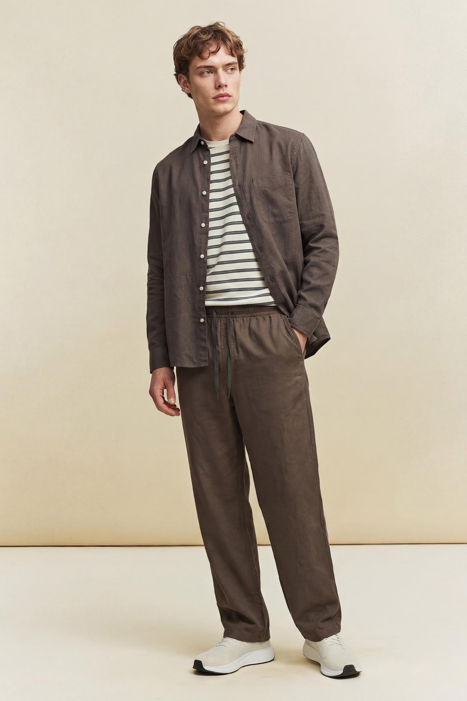 DeFacto %100 Keten Relax Fit Pantolon