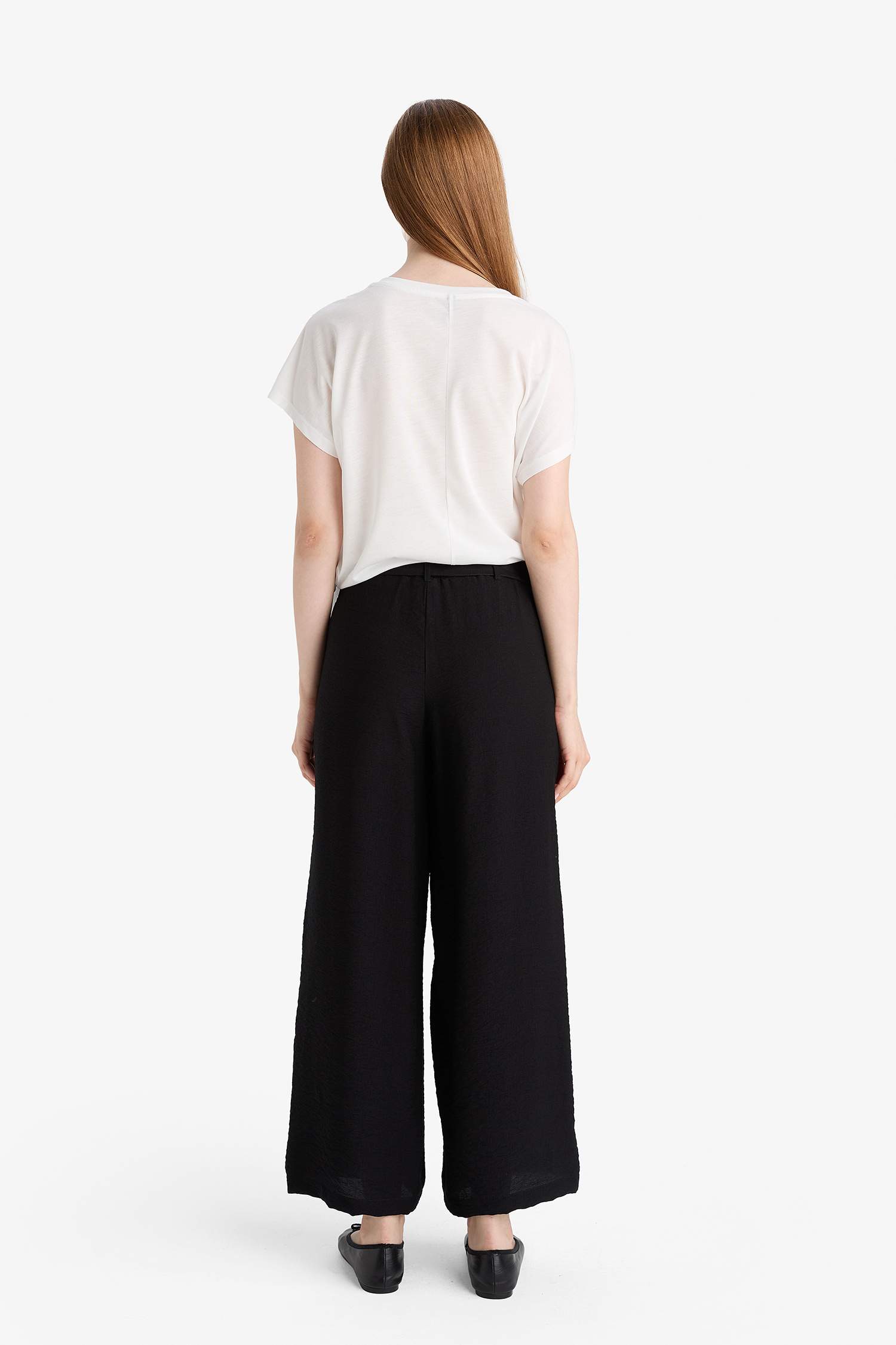 Relax Fit Geniş Paça Kapri