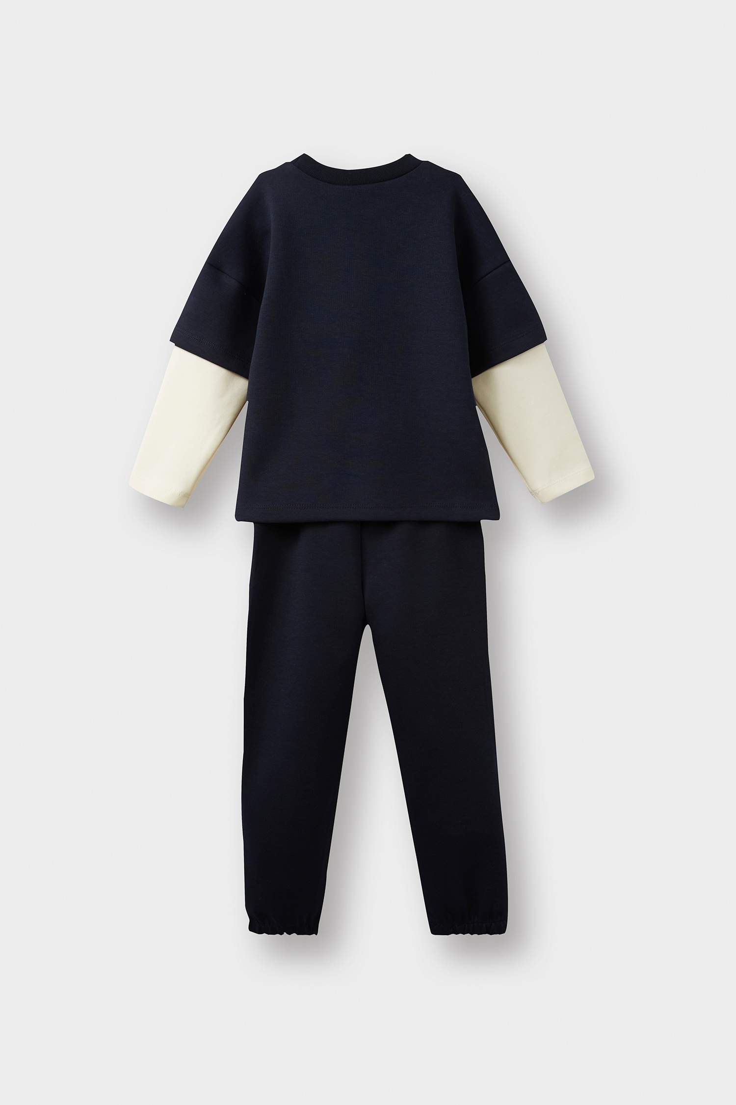 Erkek Bebek 2'li Takım Baskılı Sweatshirt Eşofman Altı