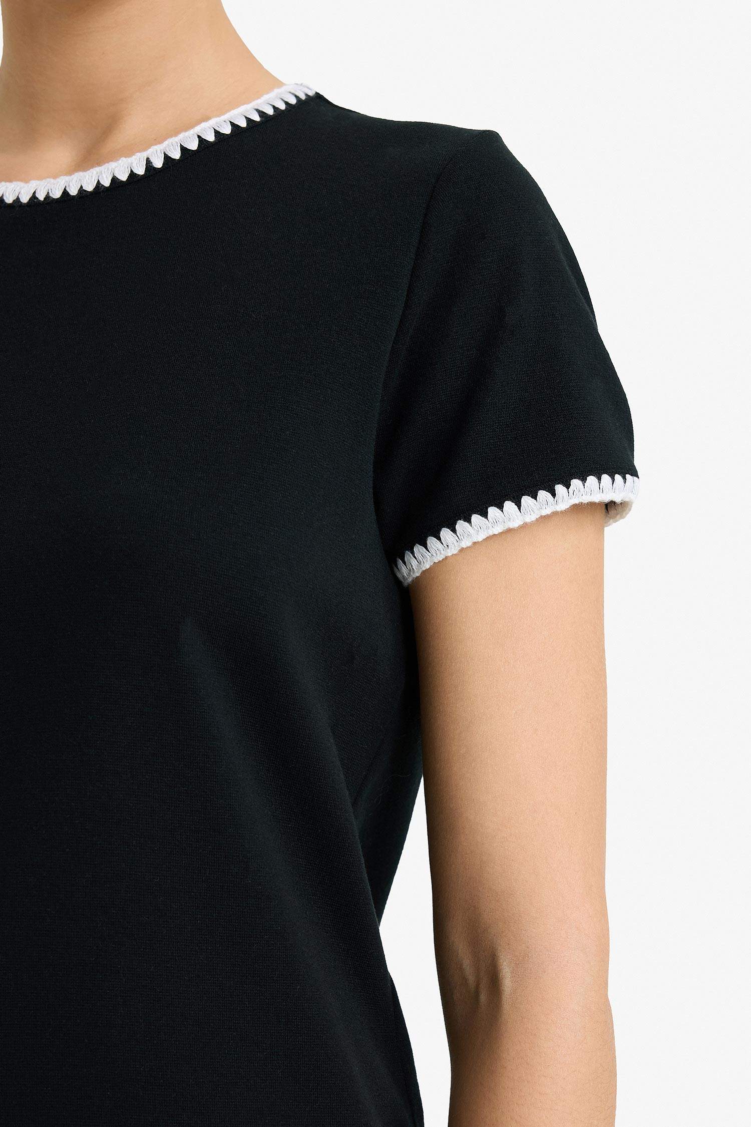 Футболка в рубчик Slim Fit с коротким рукавом