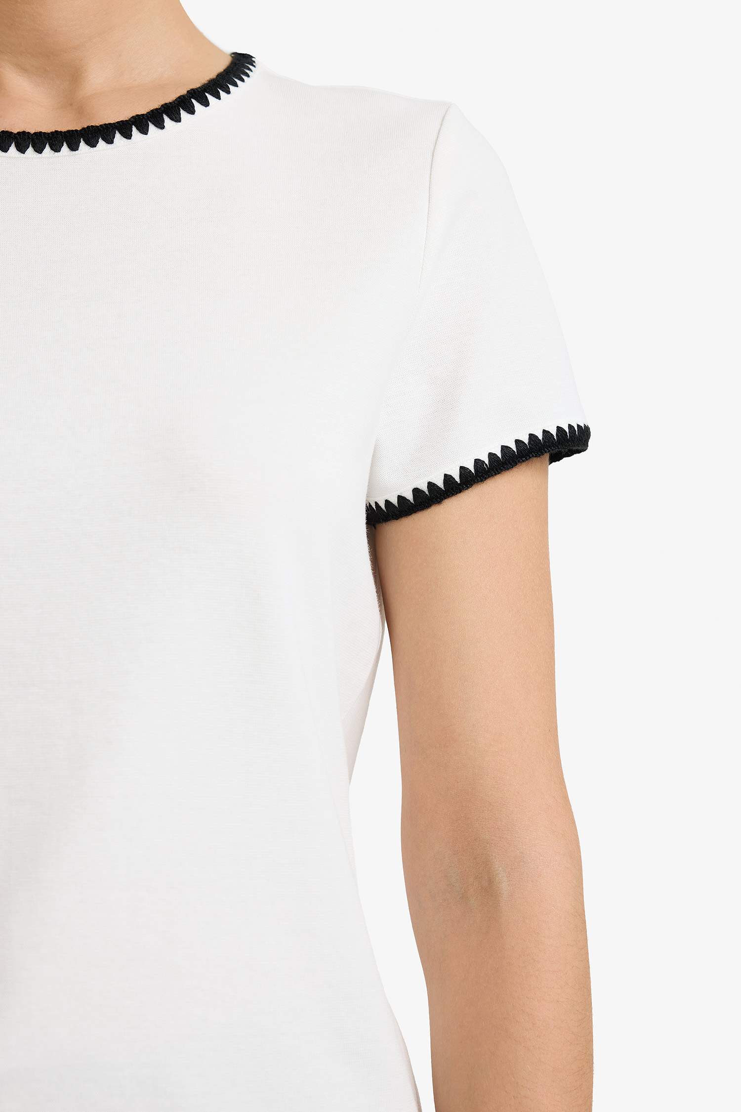 Футболка в рубчик Slim Fit с коротким рукавом