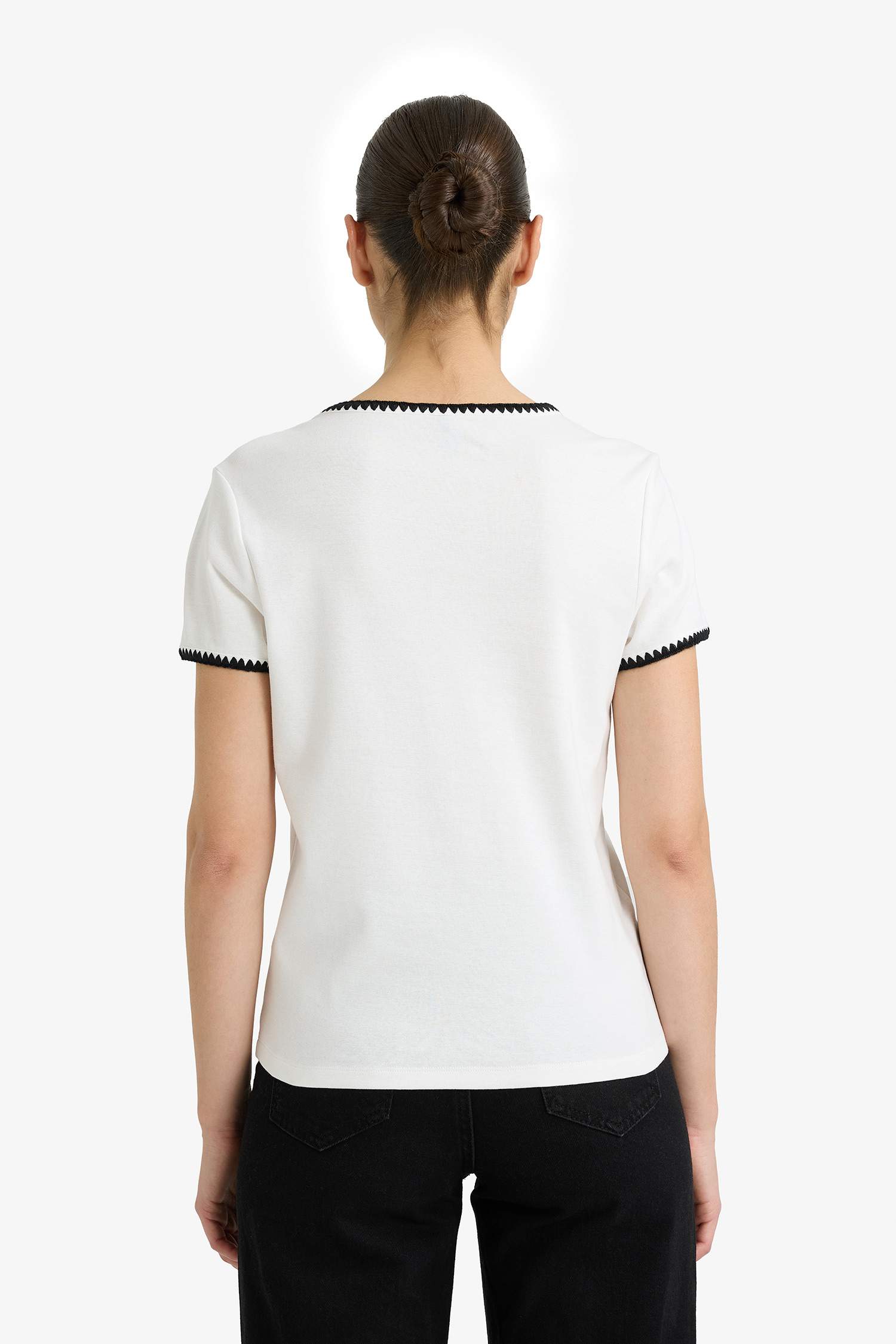 Футболка в рубчик Slim Fit с коротким рукавом