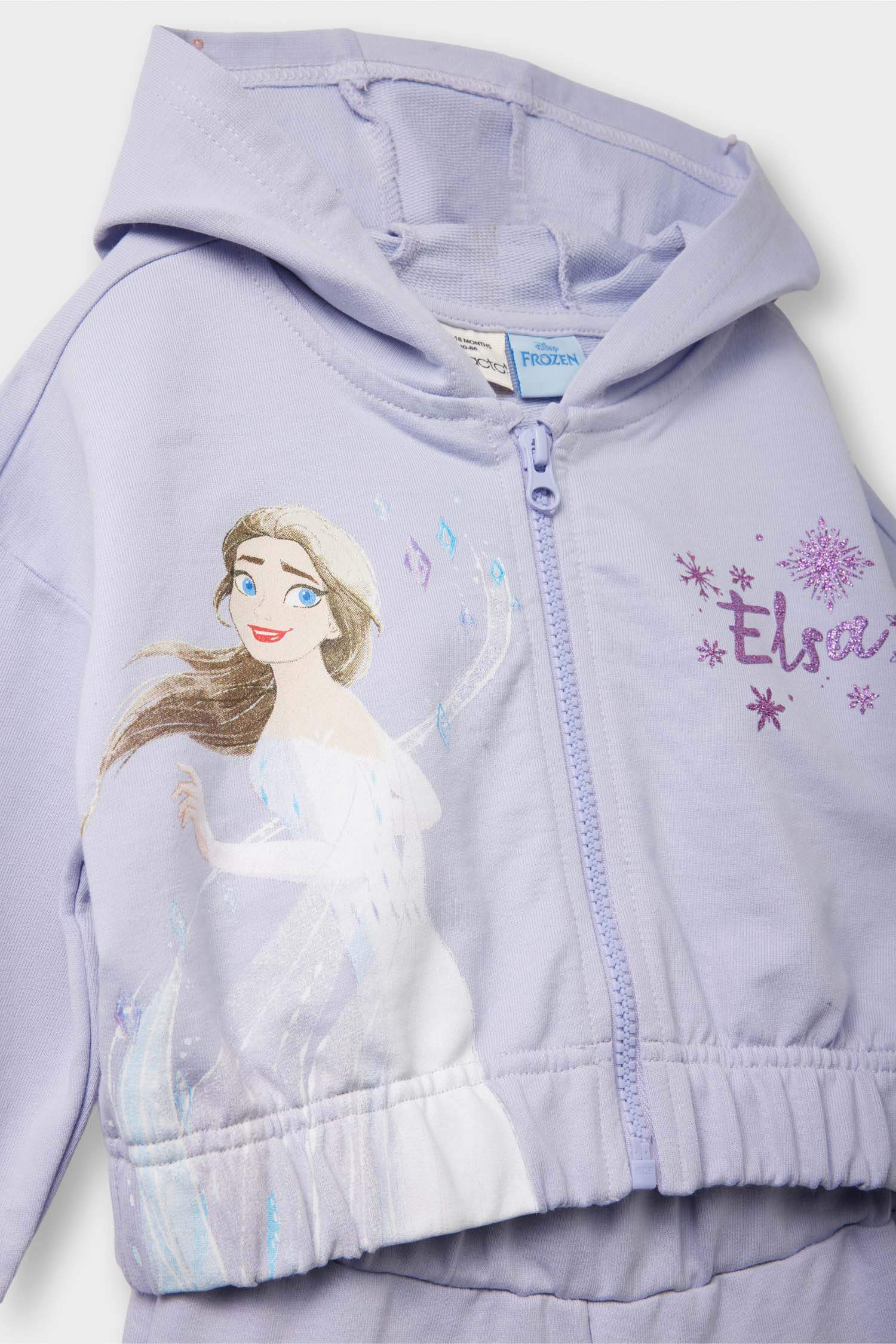 Kız Bebek Frozen 2'li Takım Kapüşonlu Sweatshirt Eşofman Altı