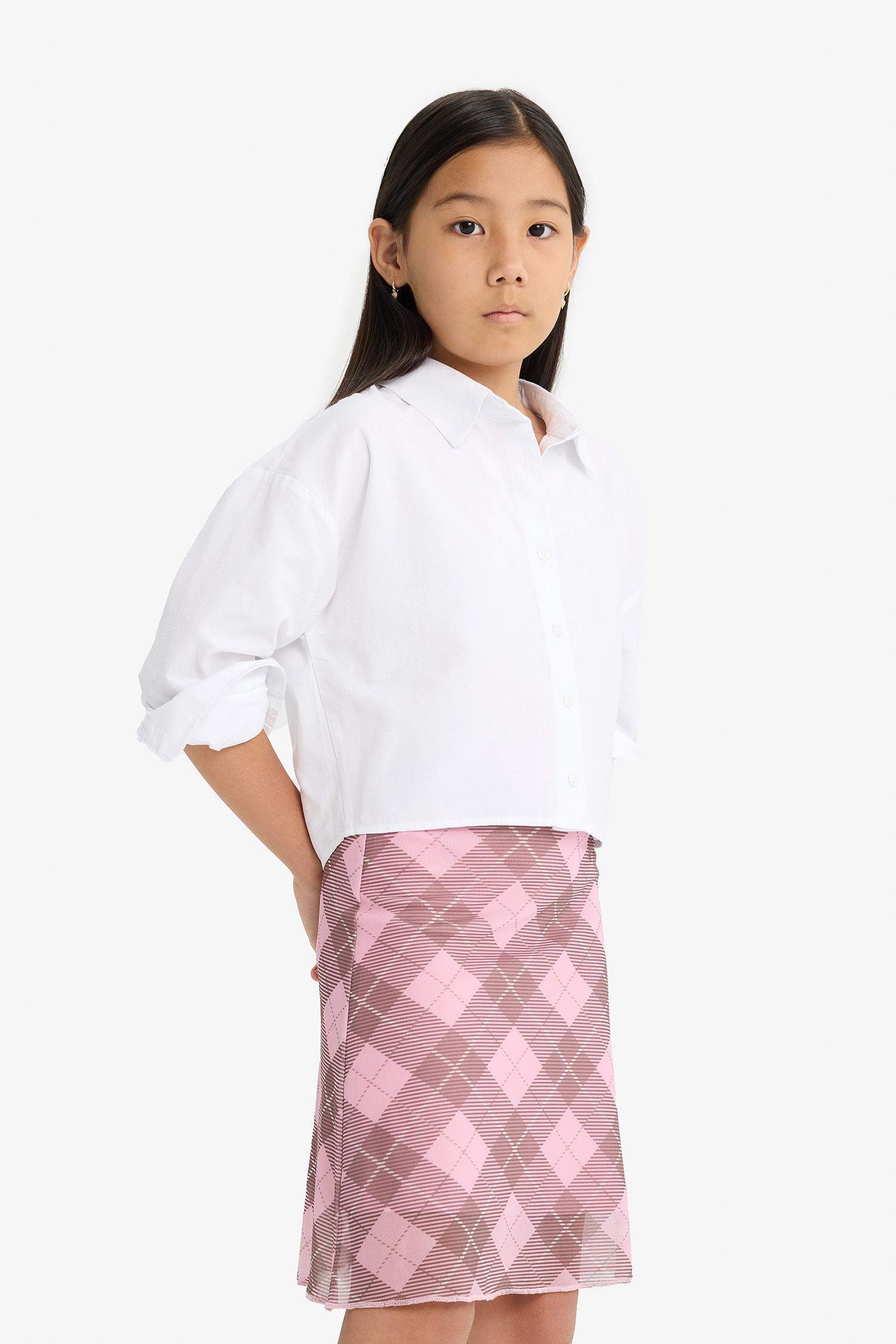 Kız Çocuk Kareli Tül Etek