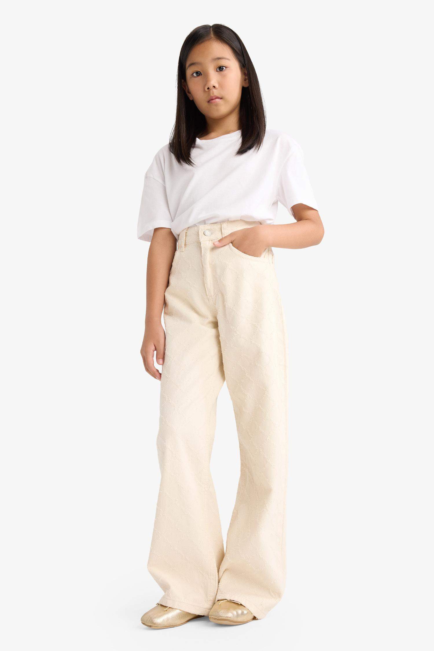 Kız Çocuk Baggy Fit Twill Pantolon