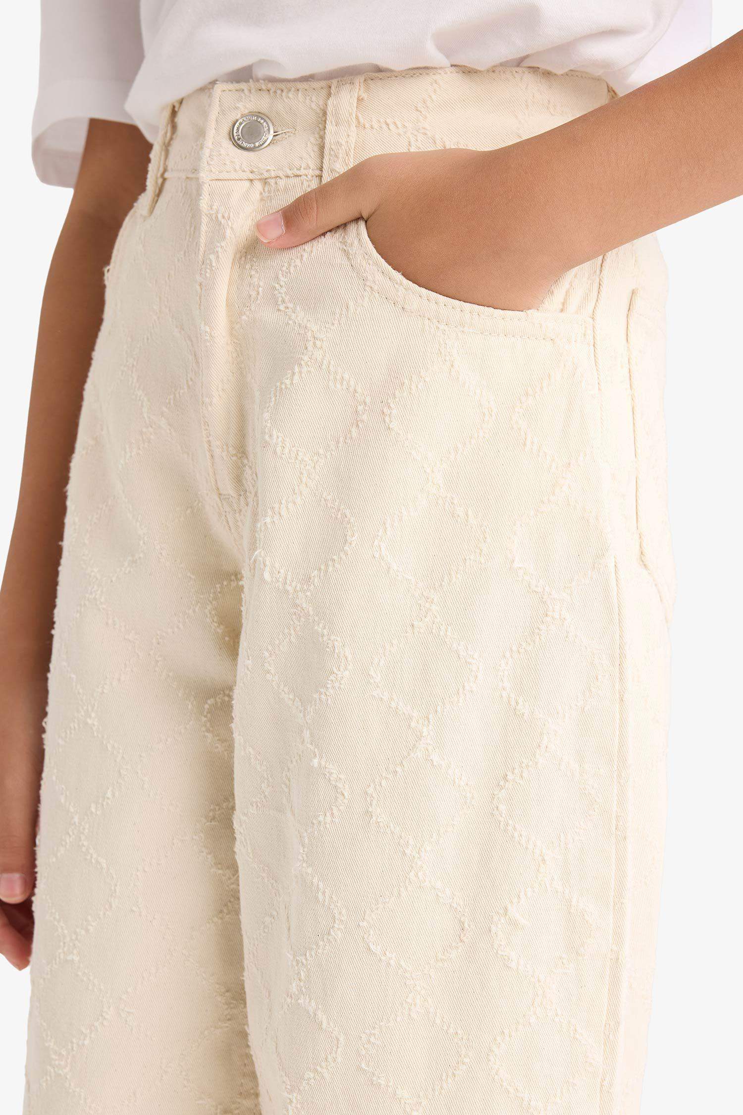 Kız Çocuk Baggy Fit Twill Pantolon