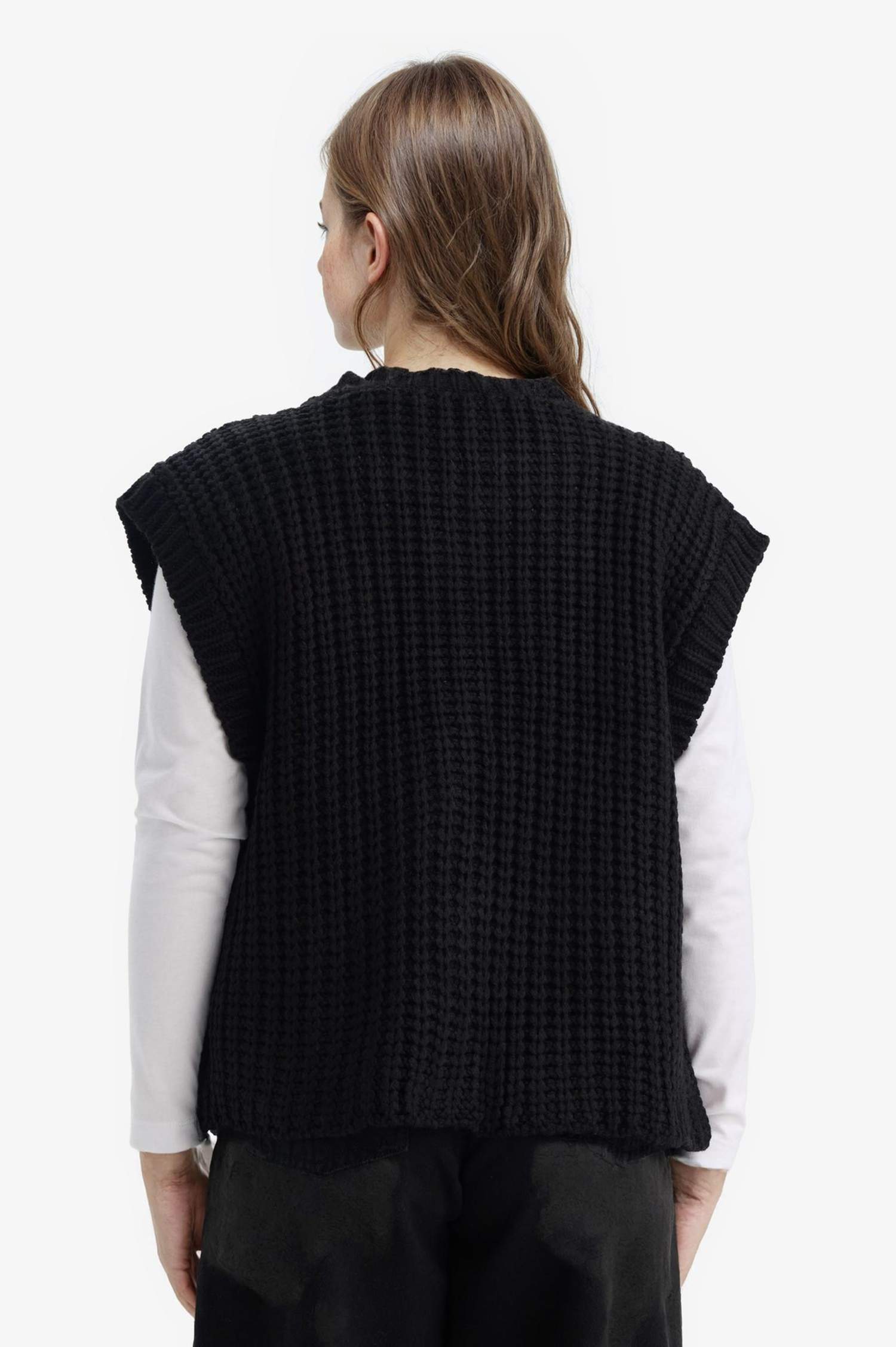 يلك صوف قصة عادية بياقة مستديرة