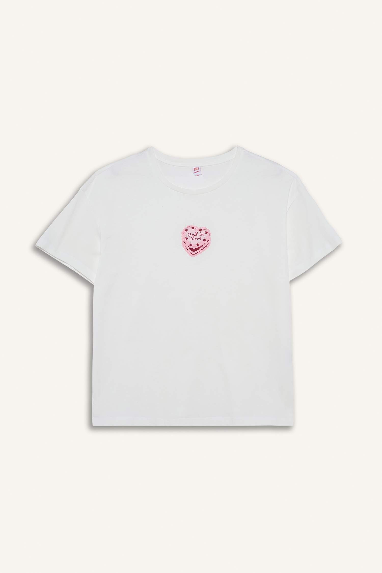 Pijama Takımı Regular Fit Baskılı Kısa Kollu Üst Desenli Uzun Alt