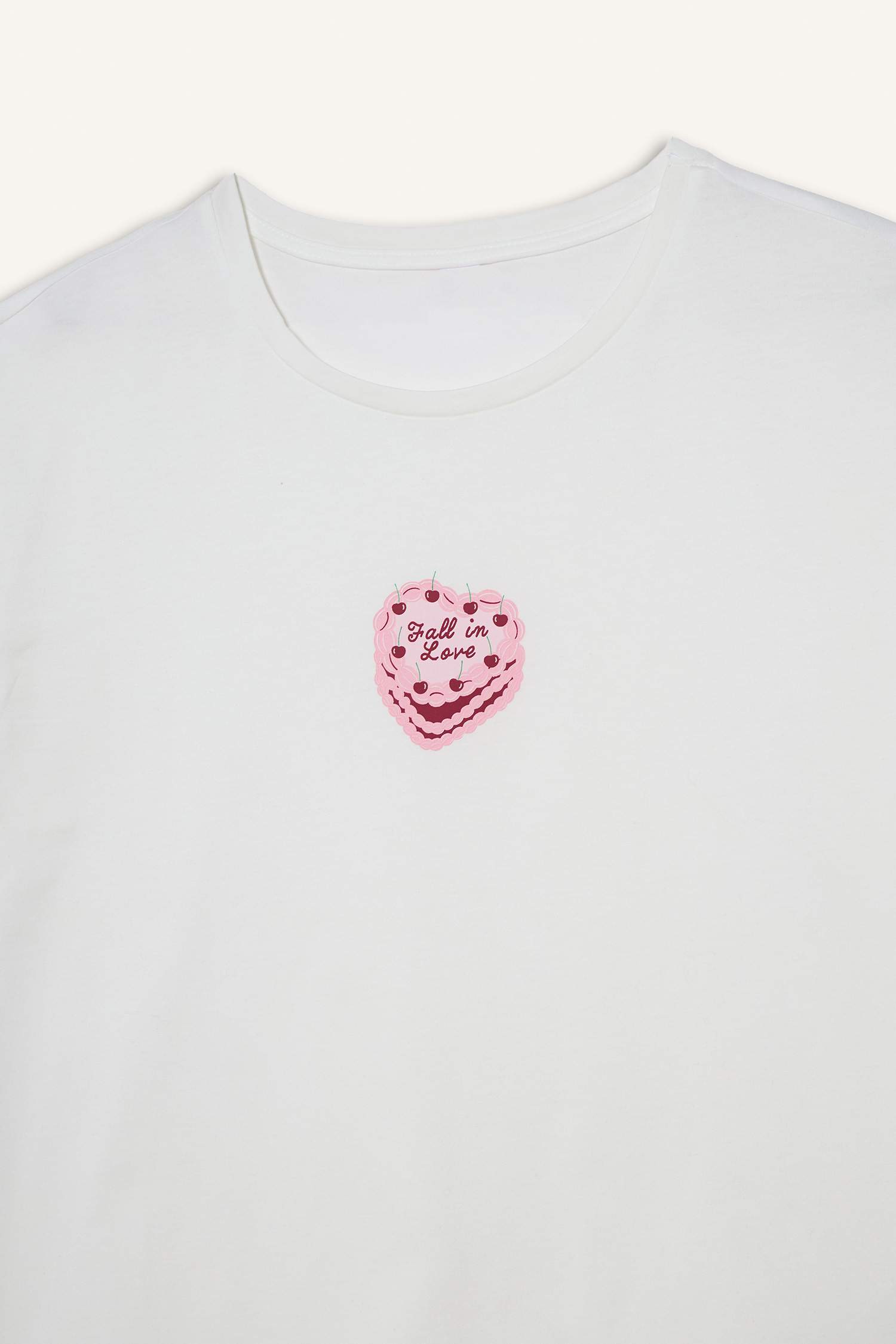 Pijama Takımı Regular Fit Baskılı Kısa Kollu Üst Desenli Uzun Alt