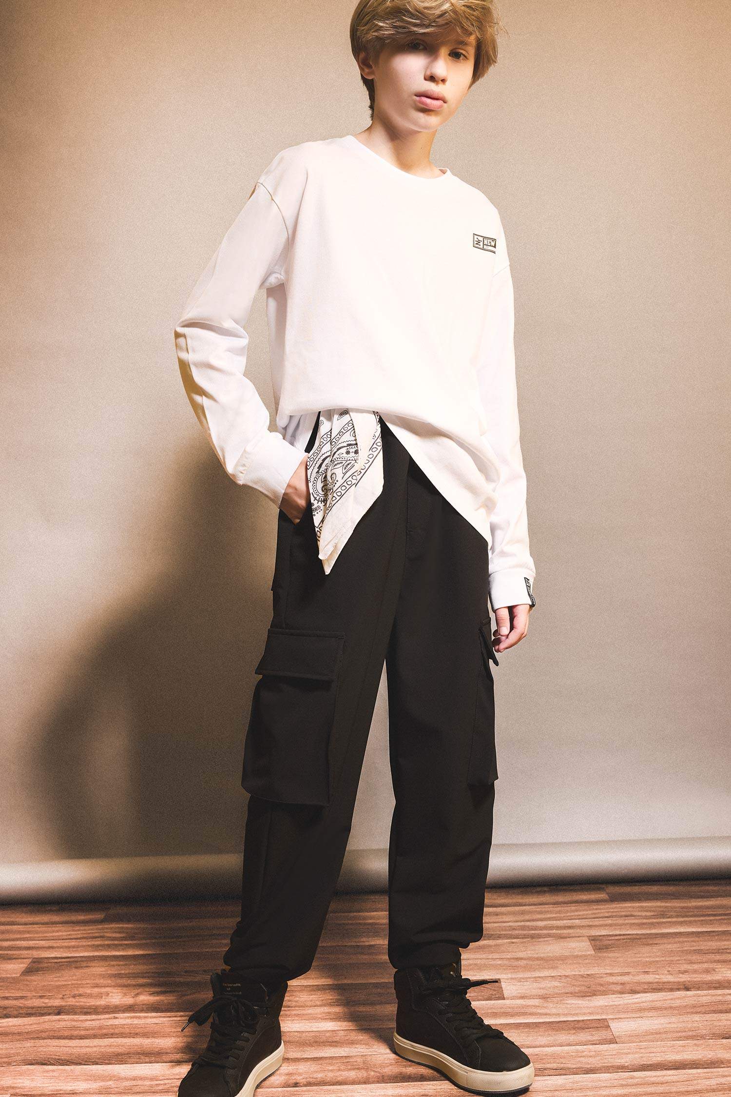 Boy Crew Neck Printed Long Sleeve T-Shirt