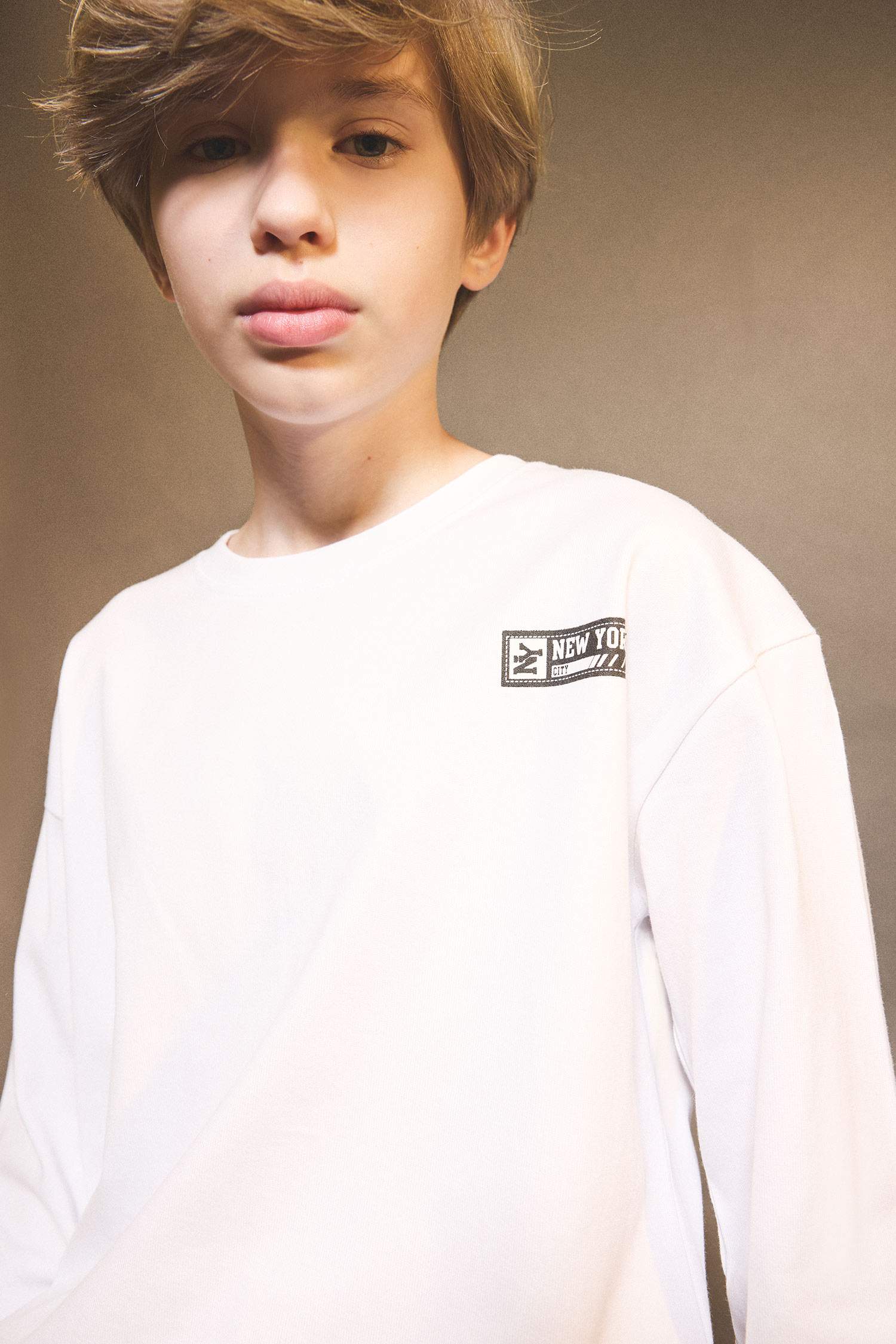 Boy Crew Neck Printed Long Sleeve T-Shirt
