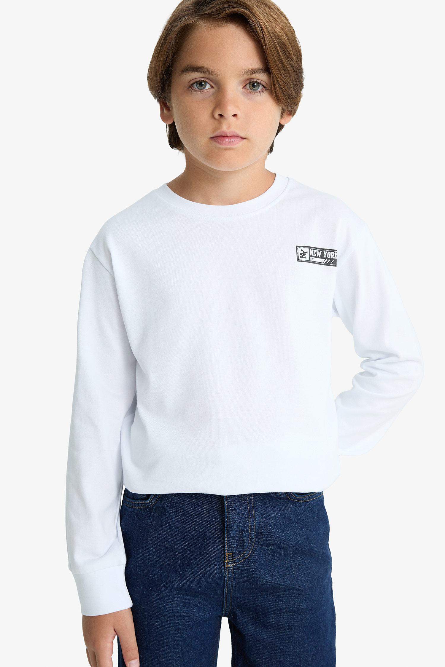 Boy Crew Neck Printed Long Sleeve T-Shirt