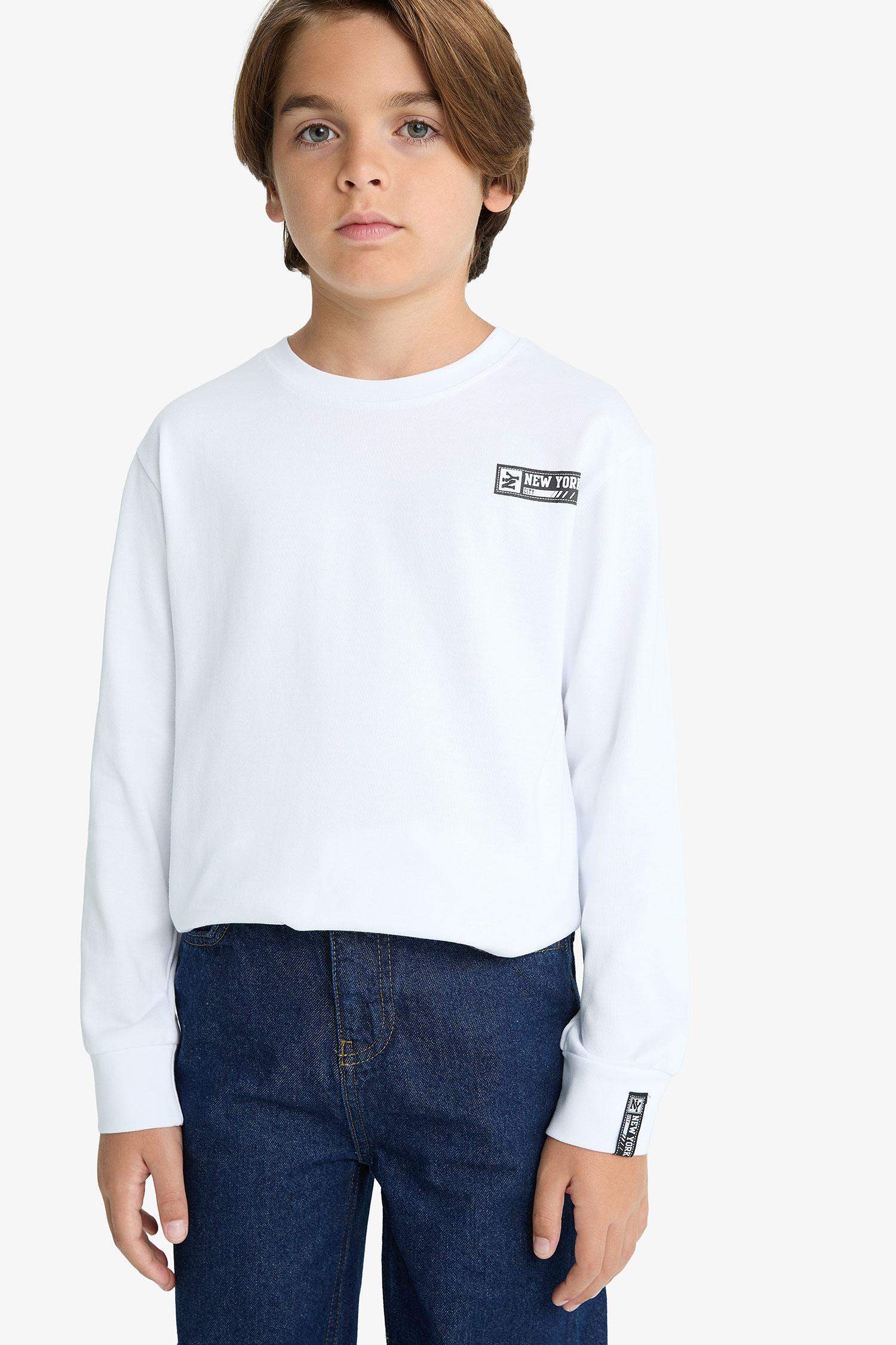 Boy Crew Neck Printed Long Sleeve T-Shirt