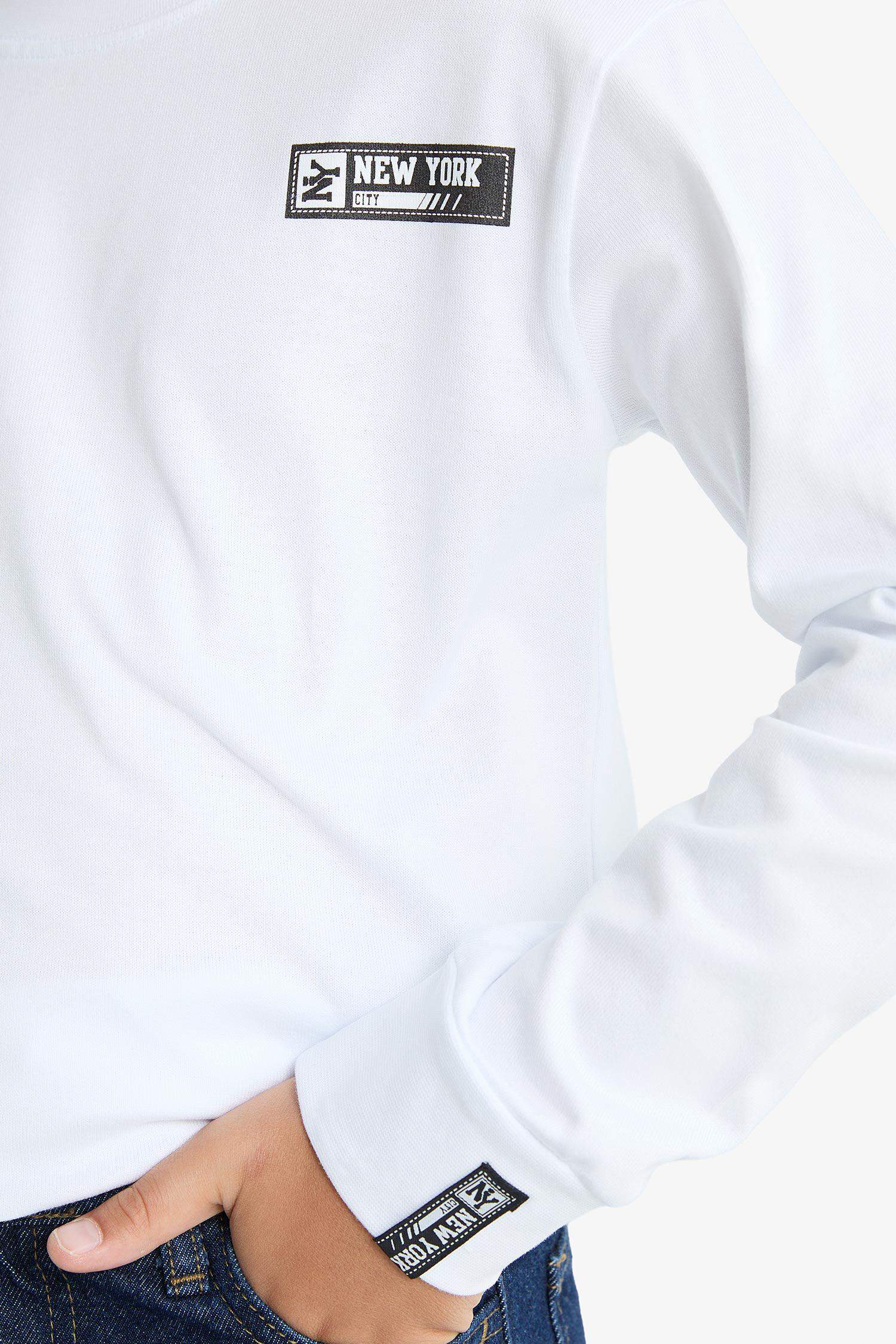 Boy Crew Neck Printed Long Sleeve T-Shirt