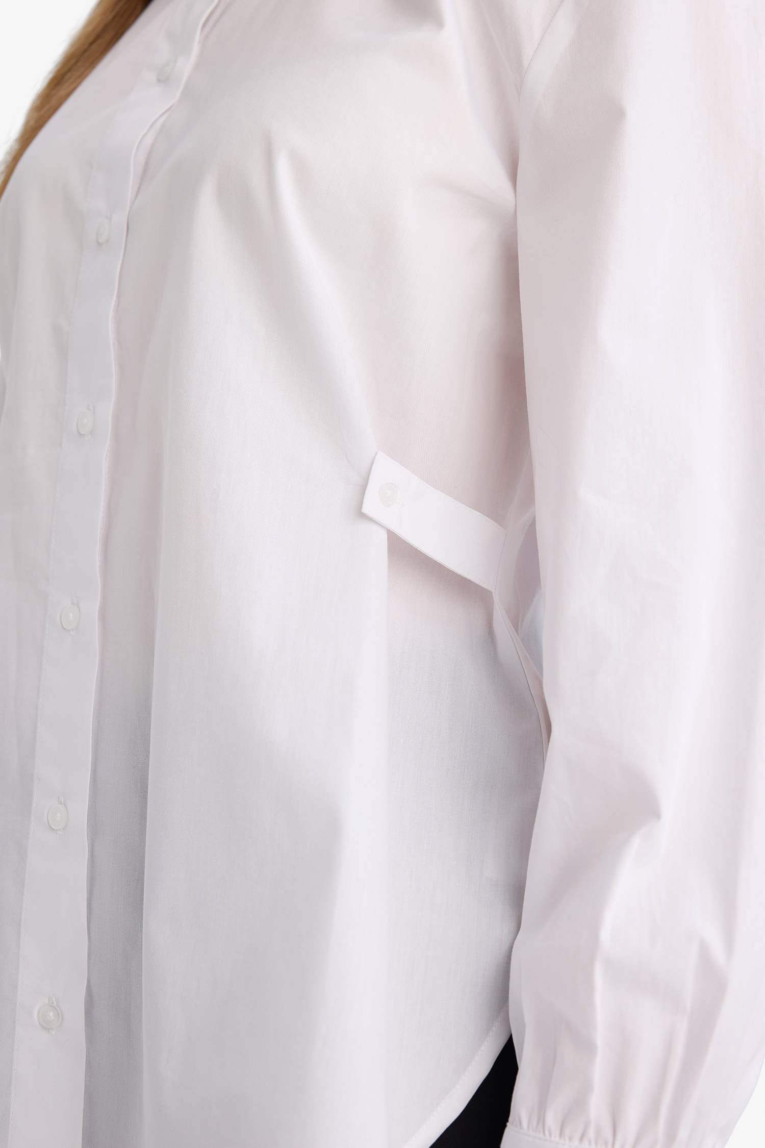 Tunique en coton à manches longues Coupe régulière