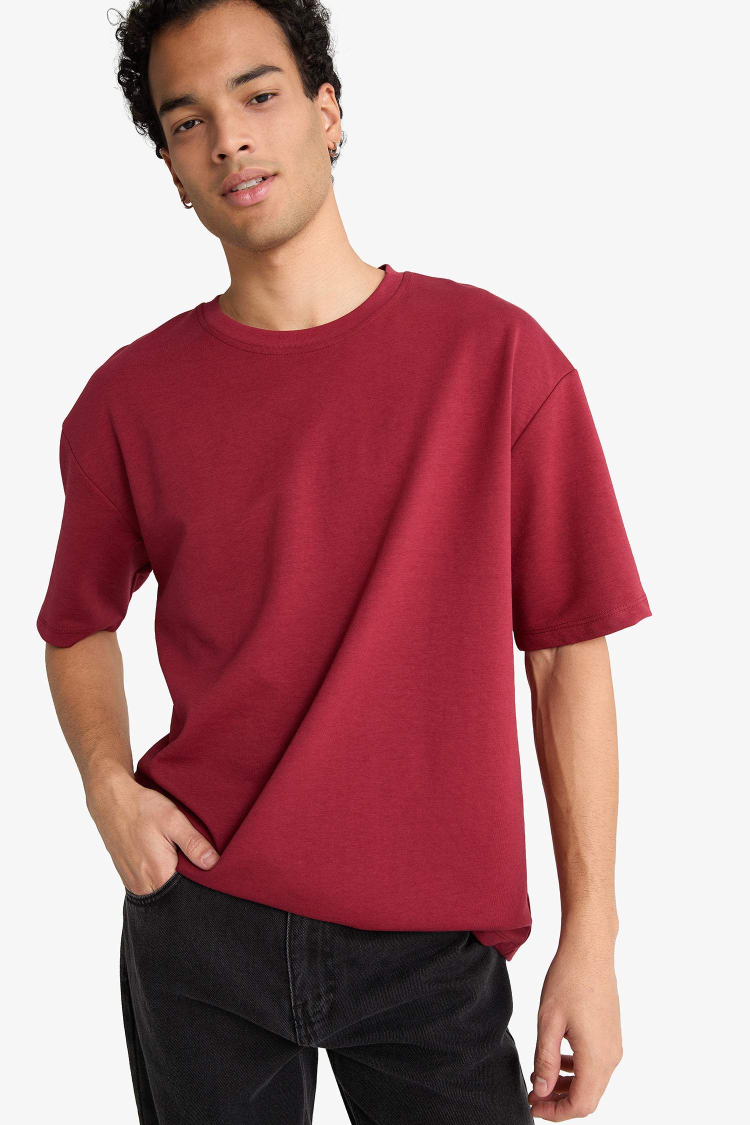 T-shirt oversize à manches courtes et col rond